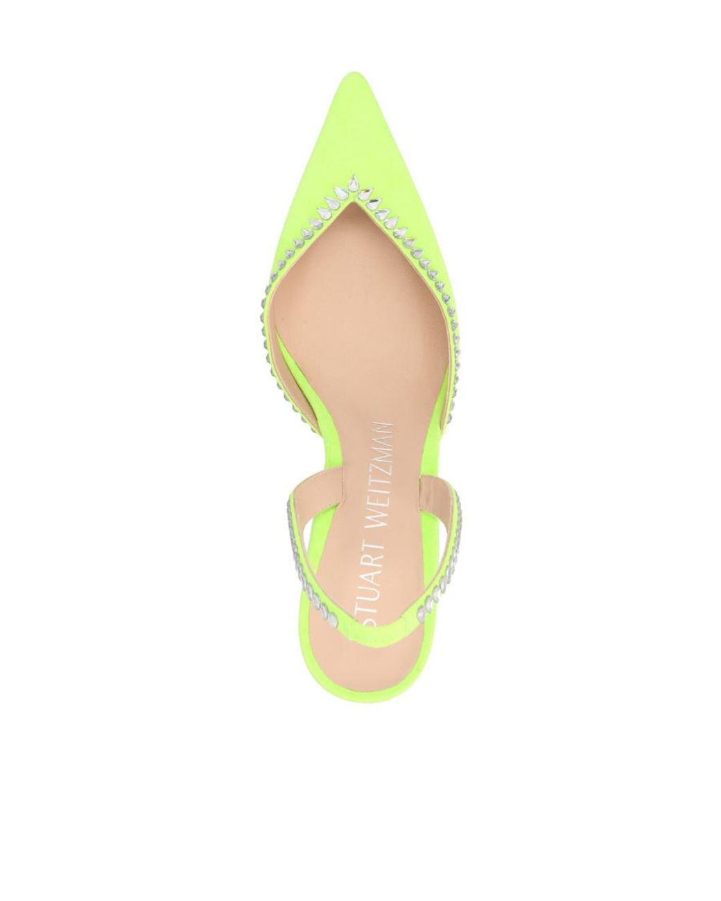 Stuart Weitzman Green Gemcut Xcurve 85Mm Slingback Pumps