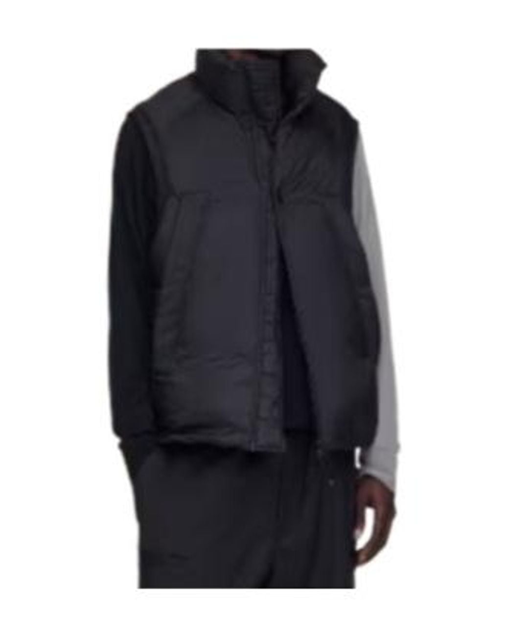 Y-3 Blue Stand-Up Collar Puffer Vest for men