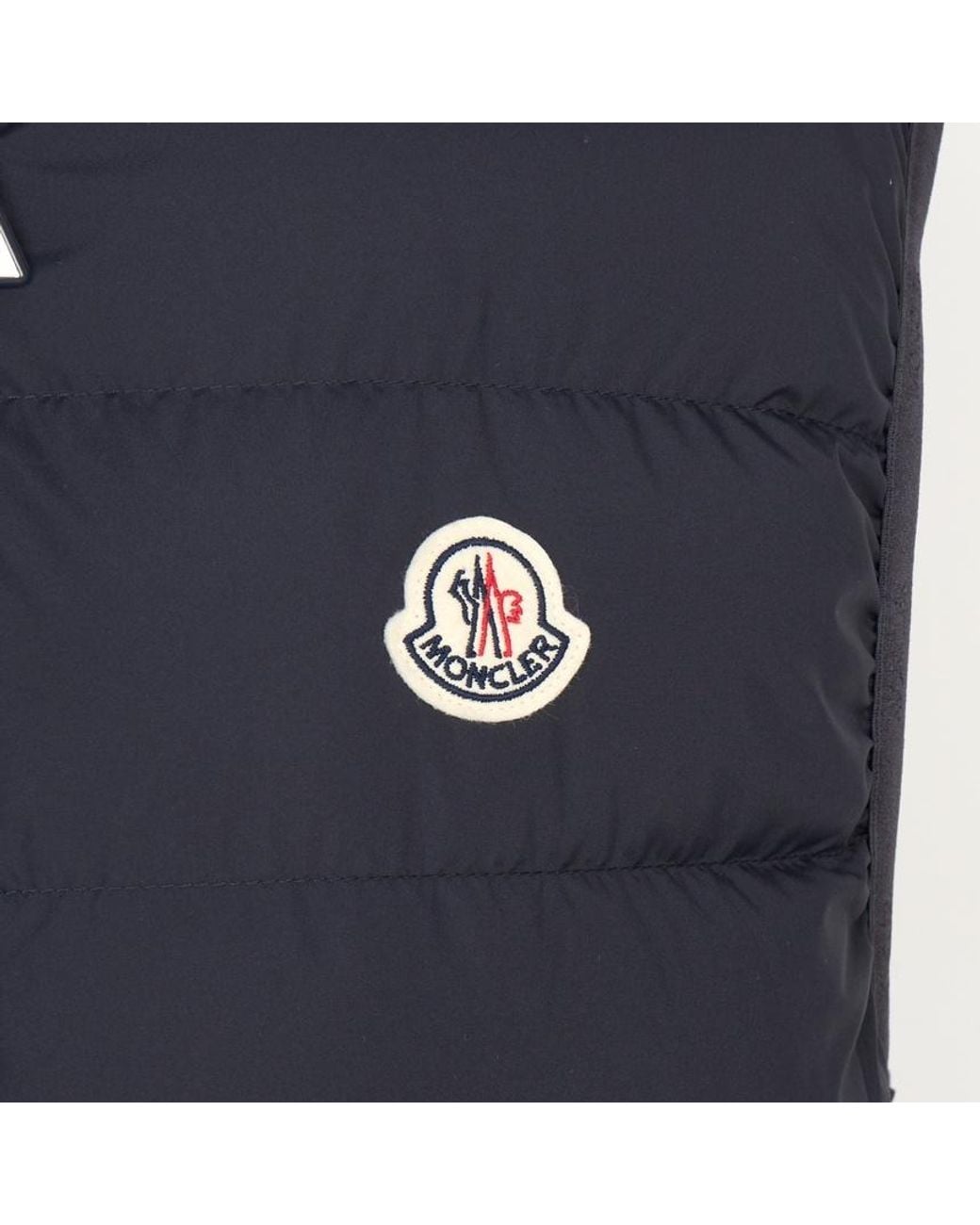 Moncler Blue Contrin Zip-Up Padded Gilet for men