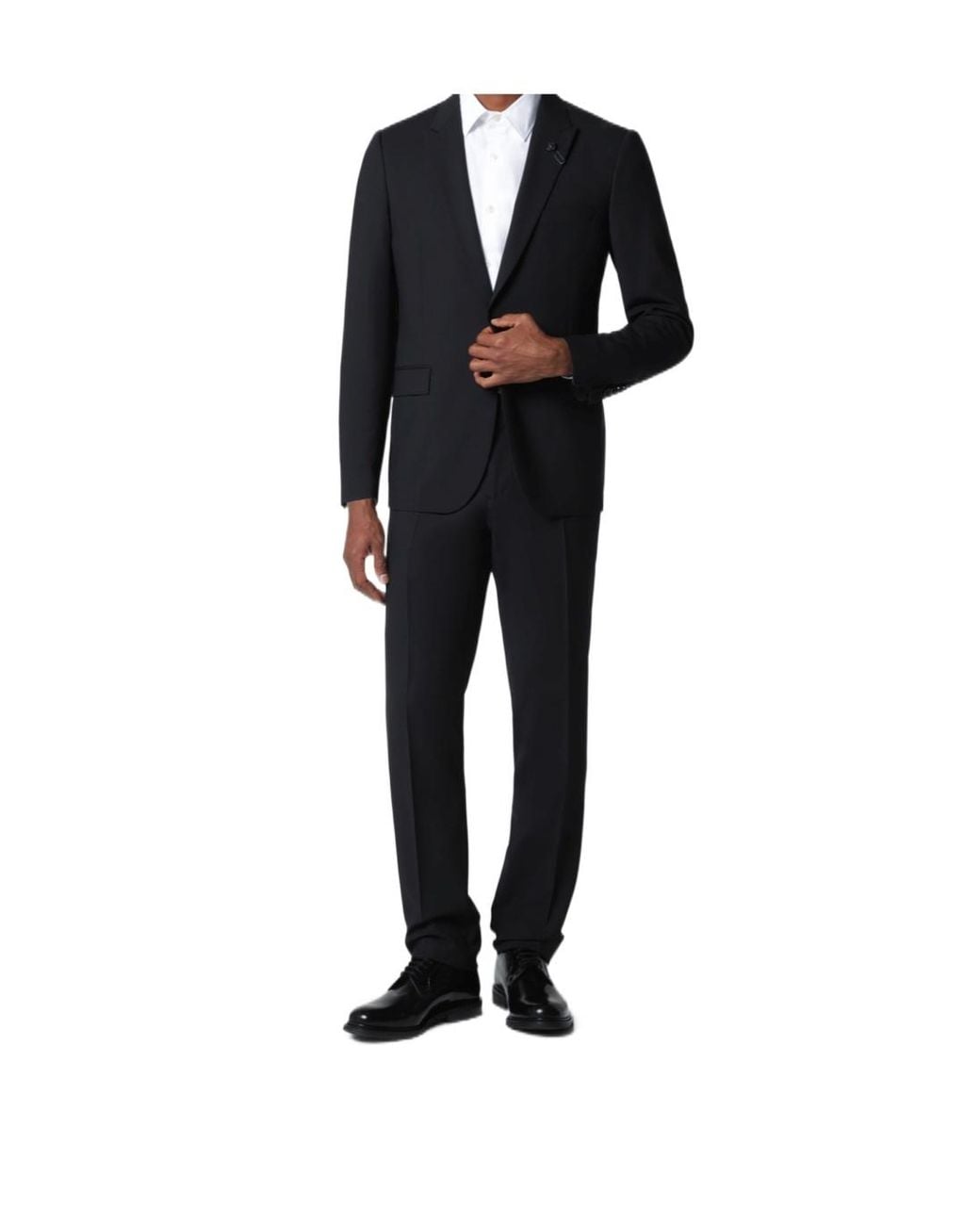 Lardini Black Single-Breasted Suit for men