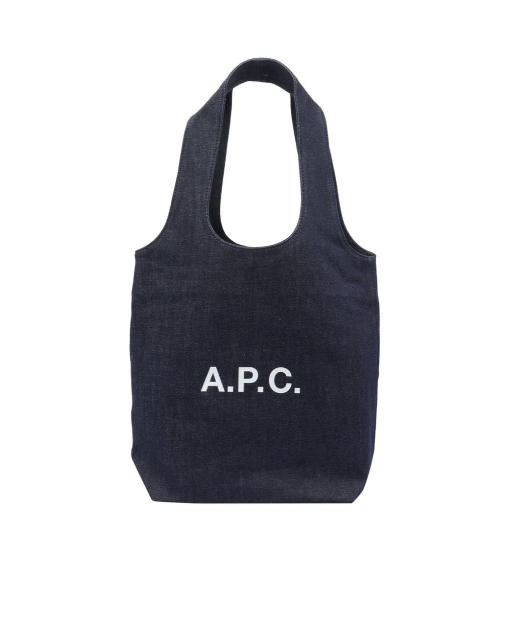 A.P.C. Blue Logo Printed Tote Bag