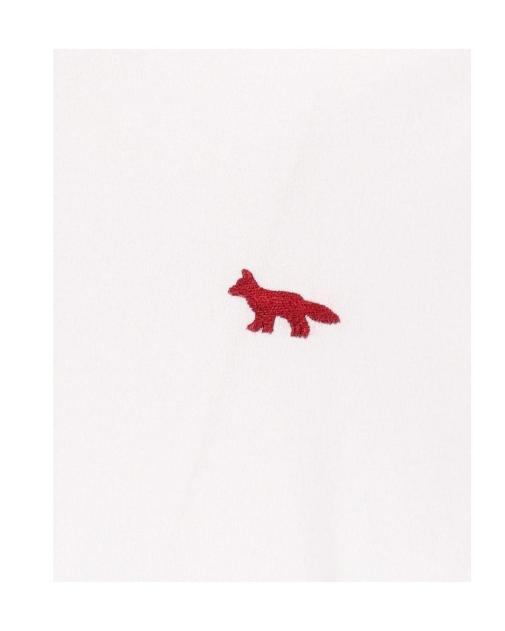 Maison Kitsuné White Maison Kitsuné Profile Fox Logo T-Shirt for men