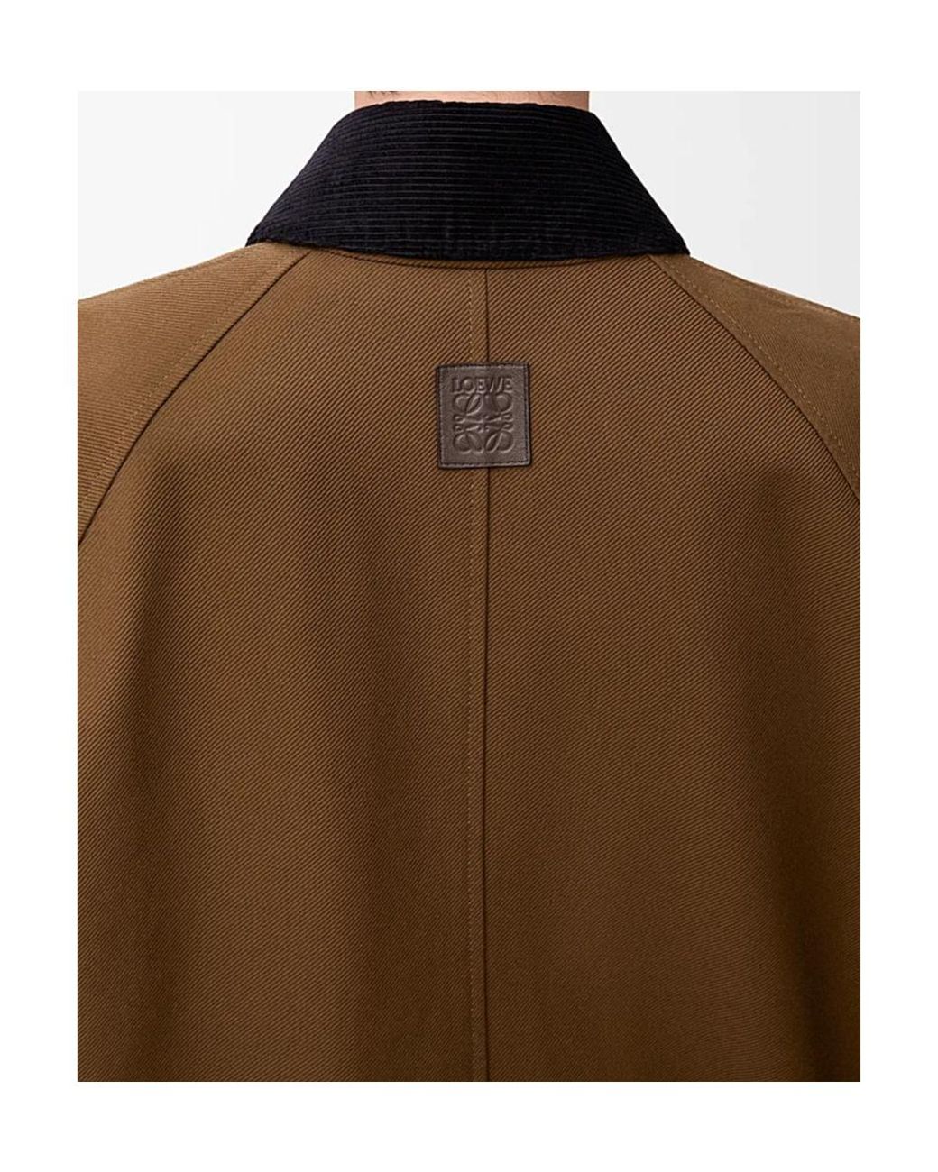 Loewe Brown Anagram-Logo Belted Cotton Jacket for men