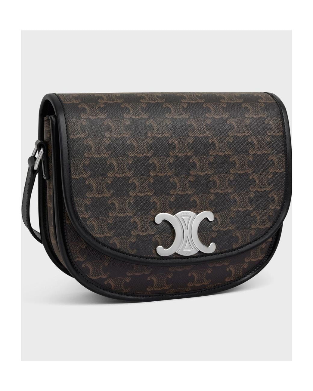 Céline Black Medium Besace Triomphe for men