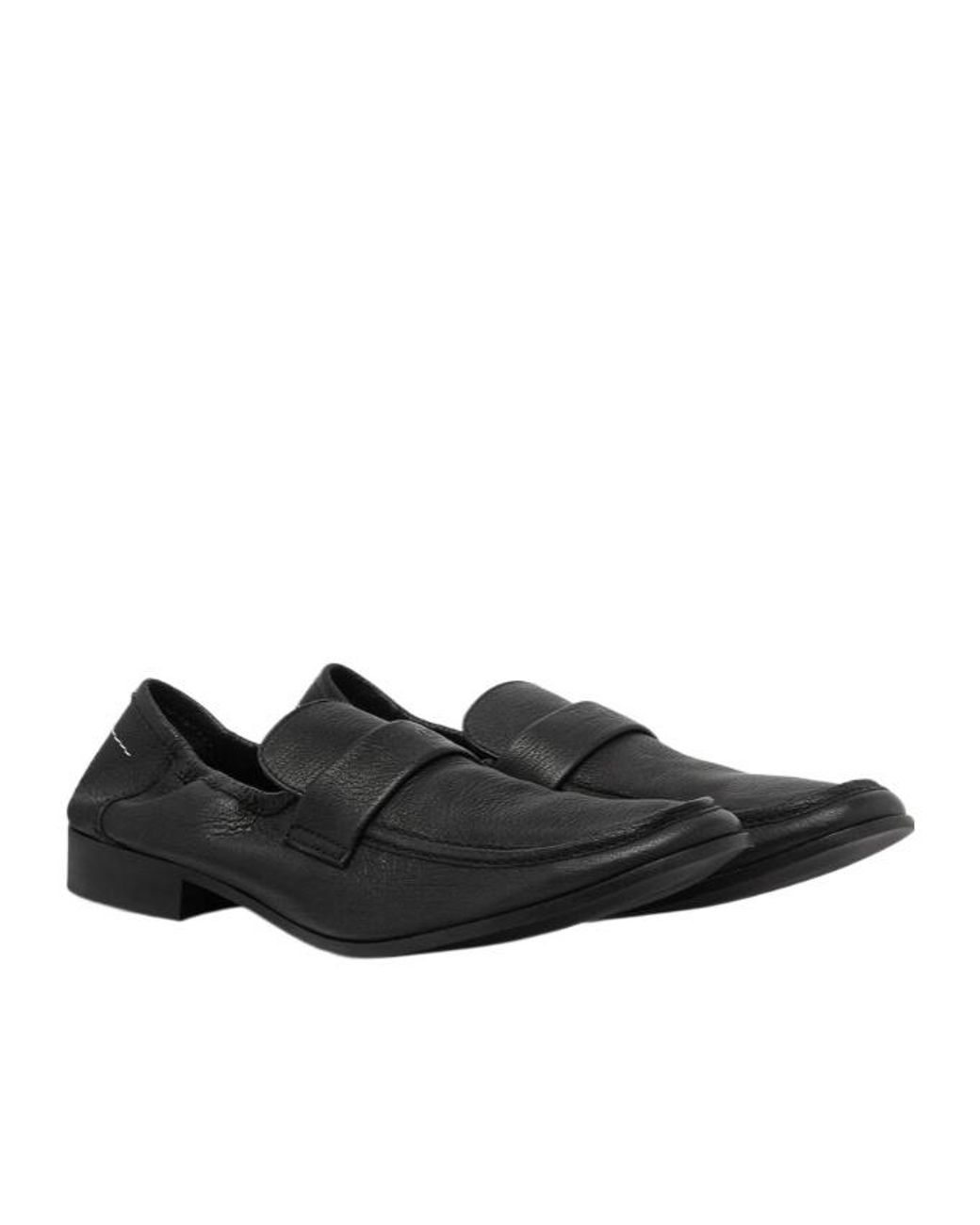 MM6 by Maison Margiela Black Swing Toe Loafers
