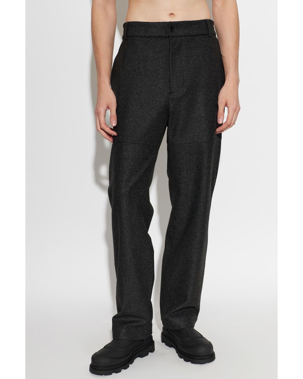 Moncler Black Straight-Leg Pants for men