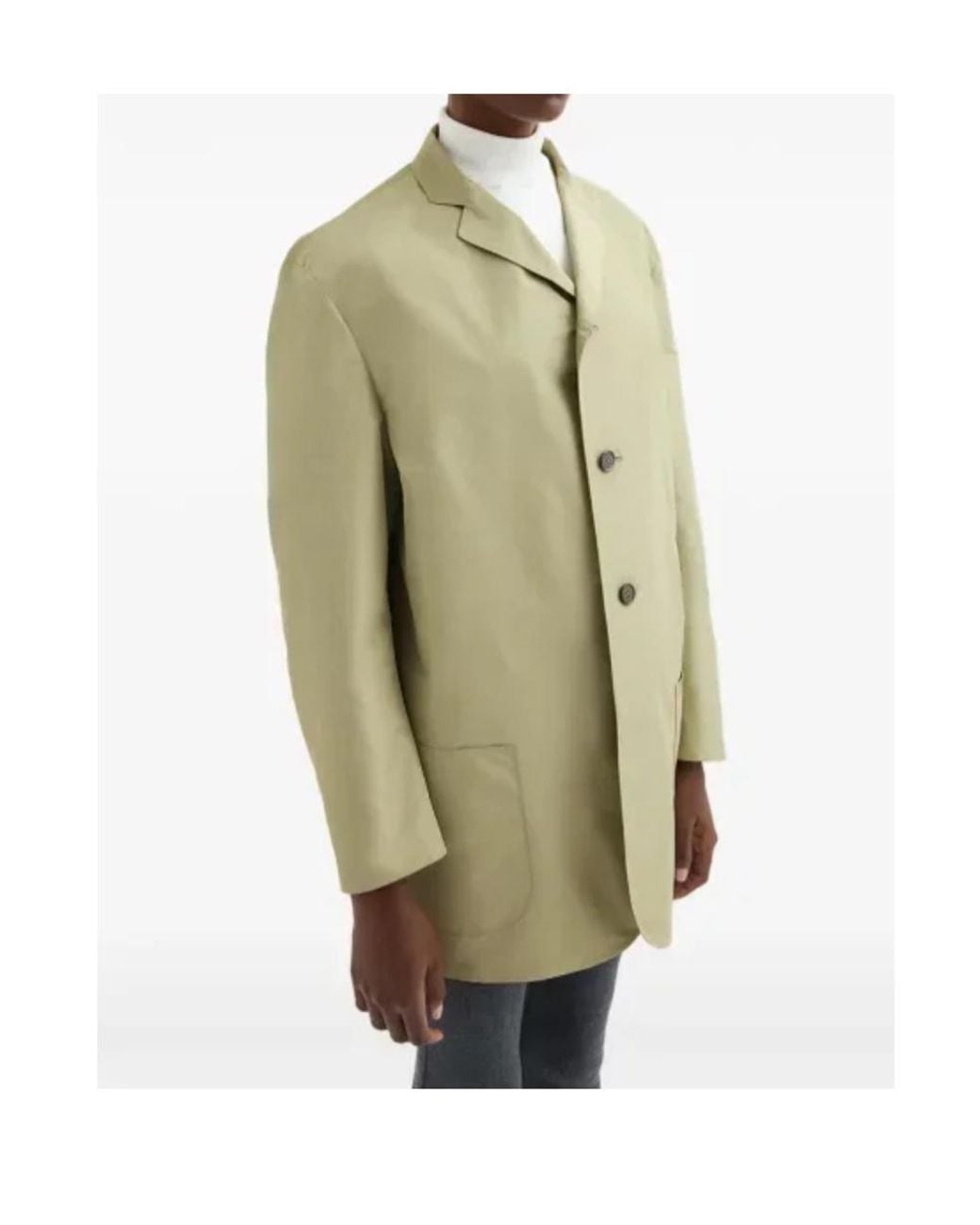Jil Sander Green Single-Breasted Jacket