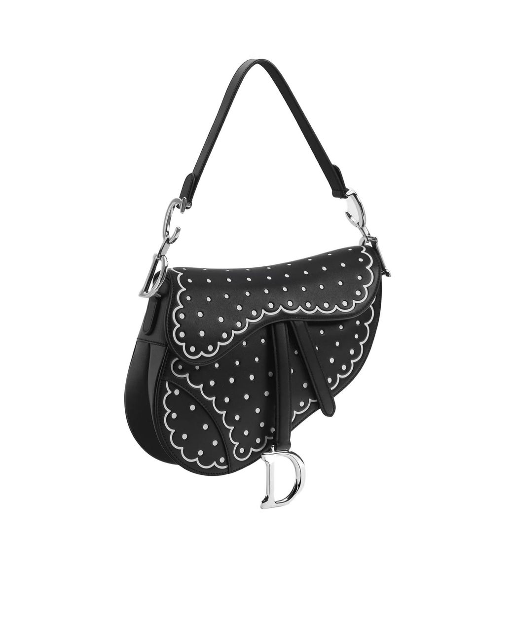 Dior Black Saddle Bag With Strap