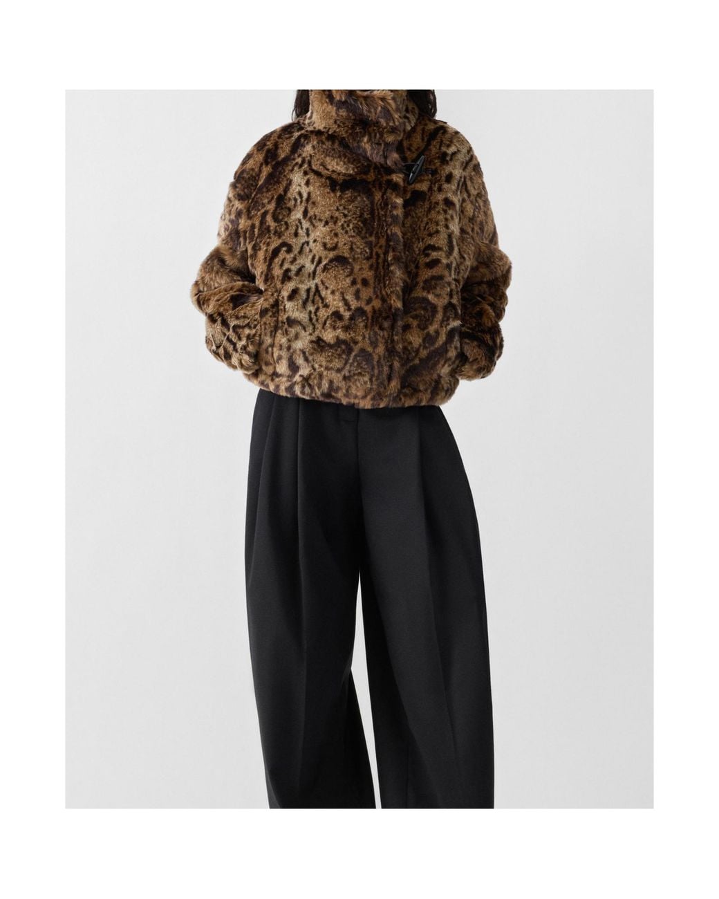 Jacquemus Brown Faux Leopard-Print Fur