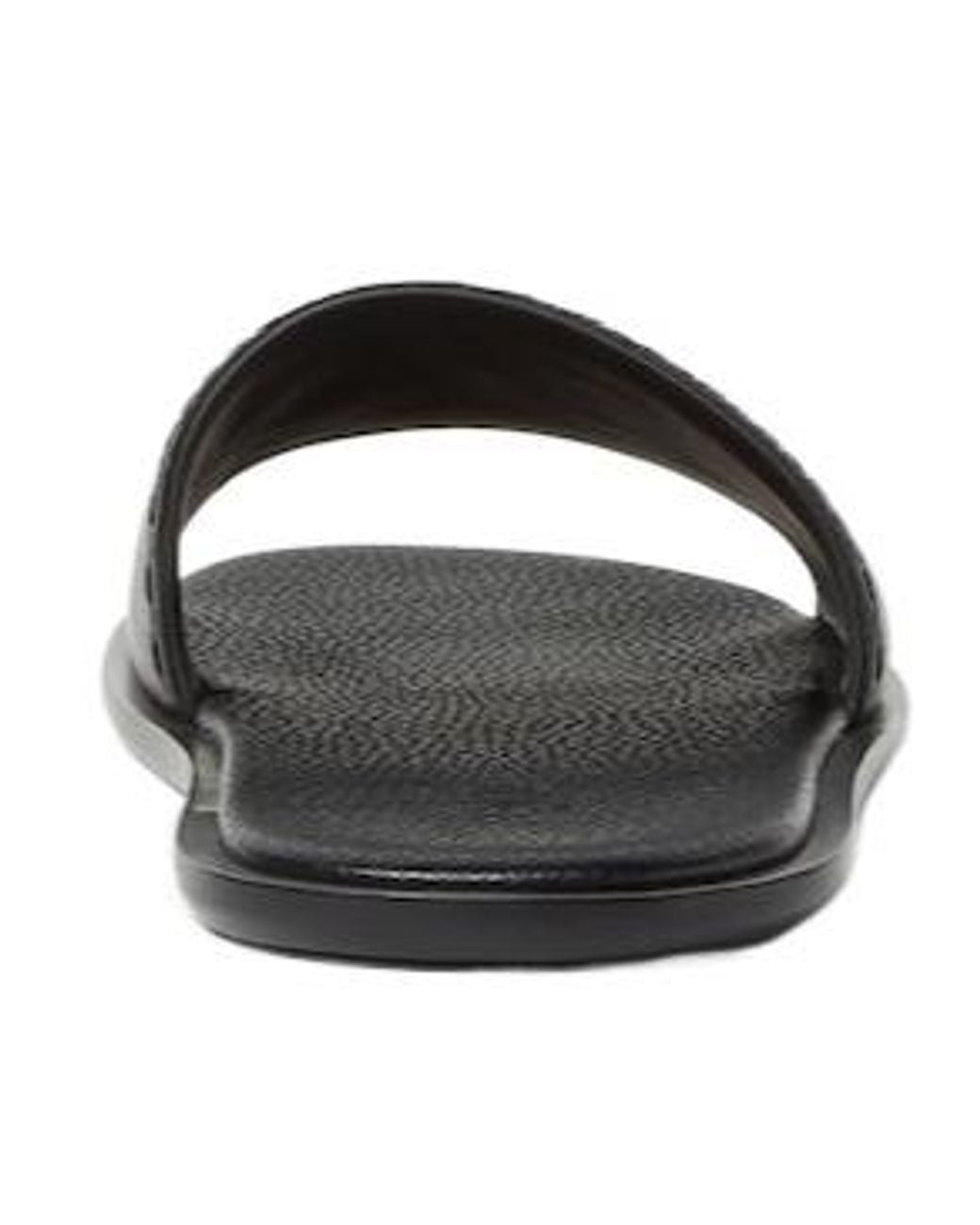 Fendi Black Roma Logo Embossed Slides for men