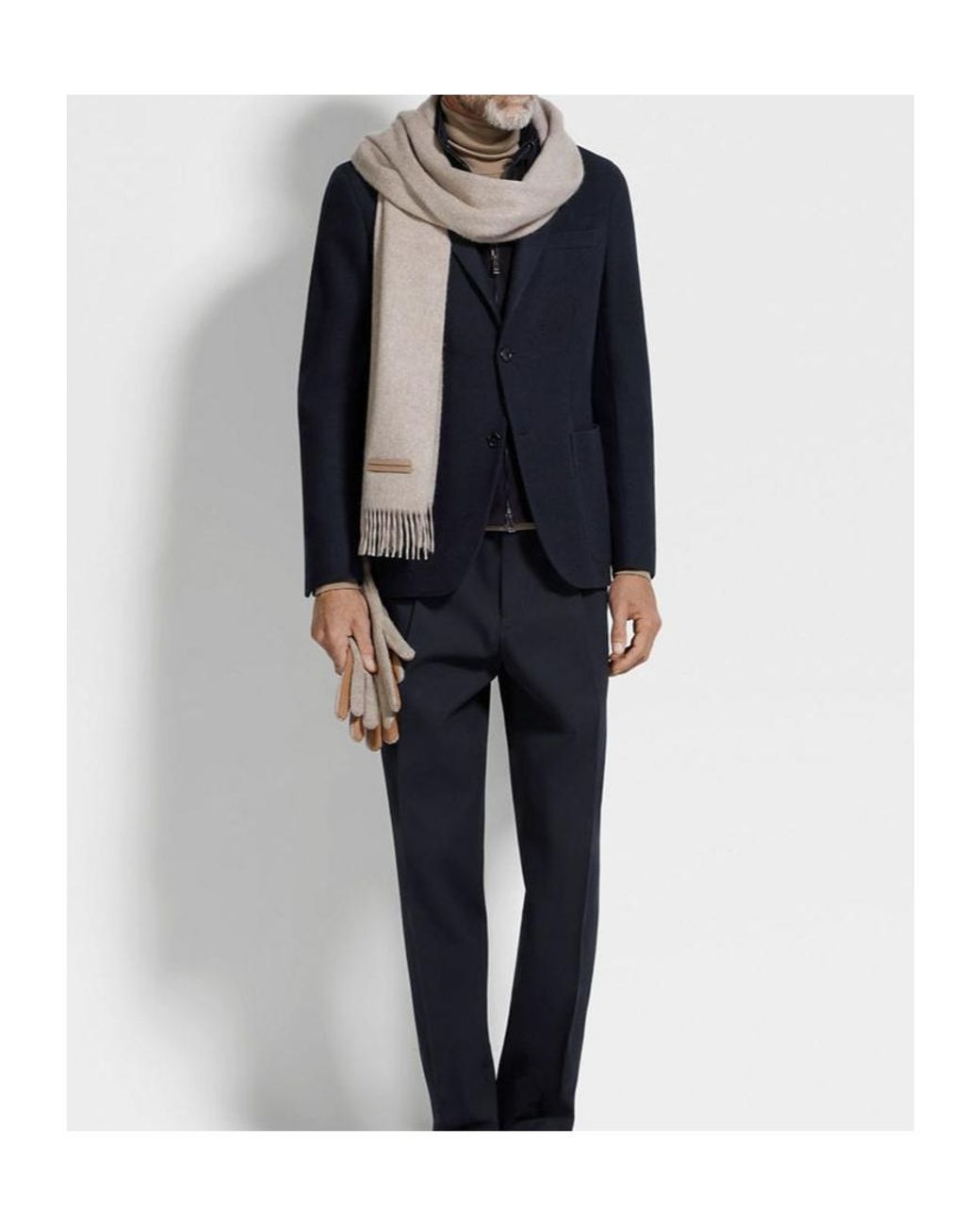 Zegna Blue Layered Blazer for men