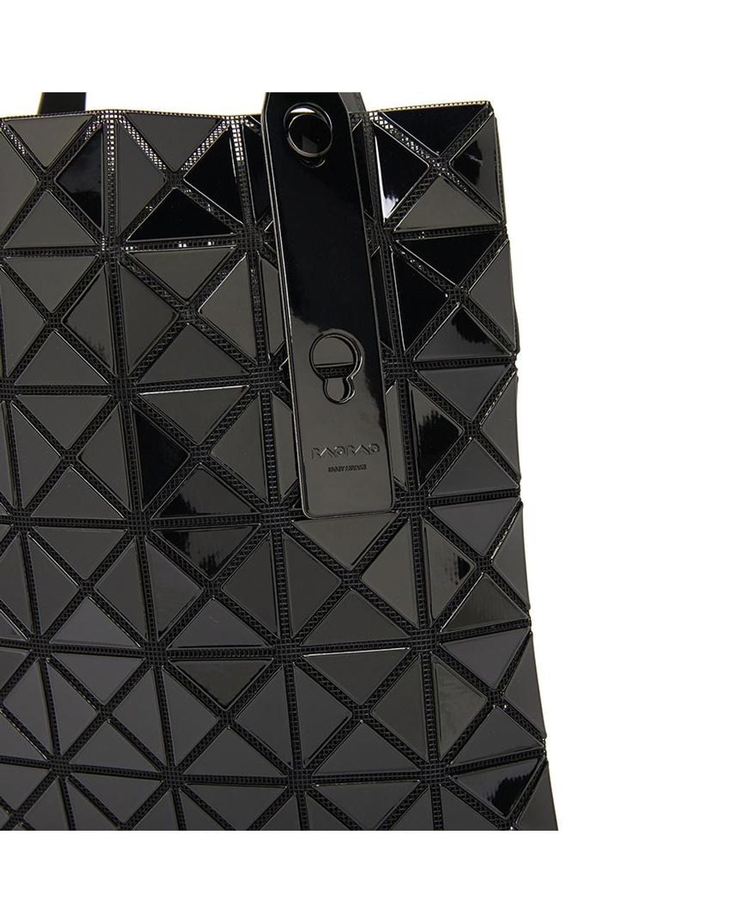 Issey Miyake Black Prism Geometric Pattern Handbag