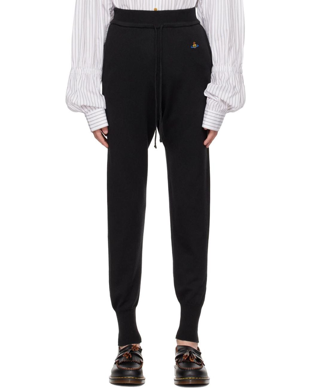 Vivienne Westwood Black Logo-Embroidered Track Pants for men