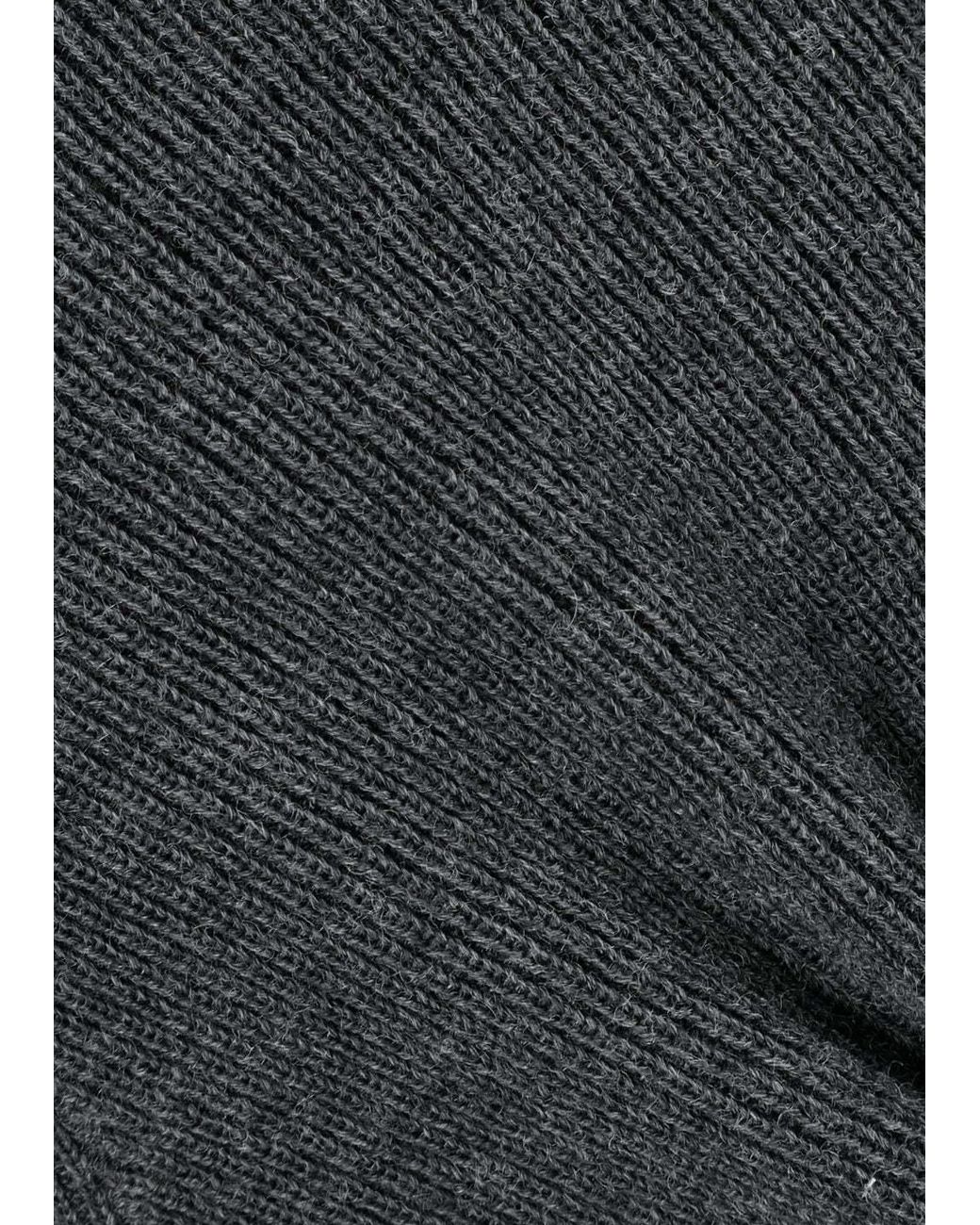 Amomento Black Button-Front Knit Cardigan