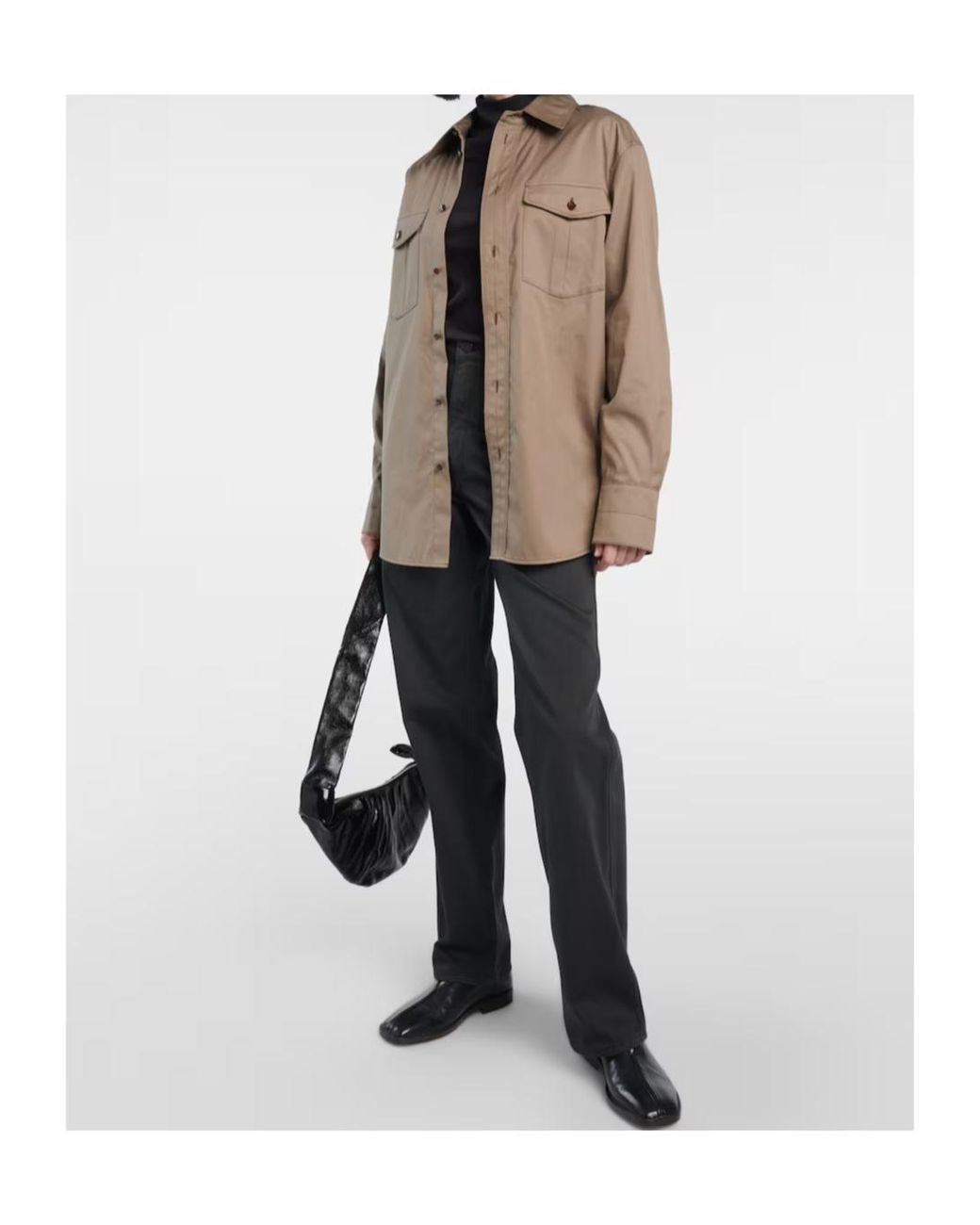 Lemaire Green Western Cotton Twill Shirt