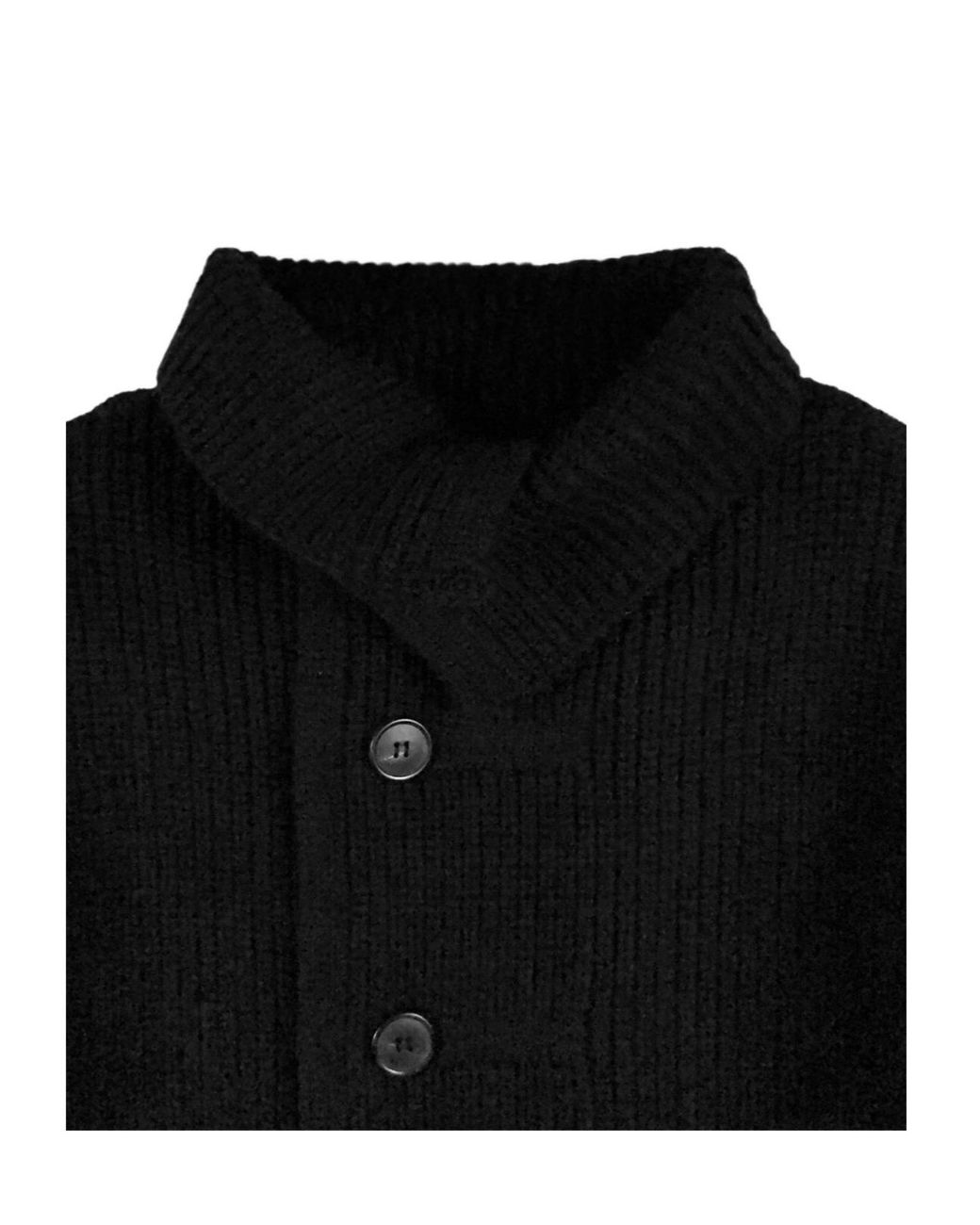 Dries Van Noten Black Chunky Cardigan for men