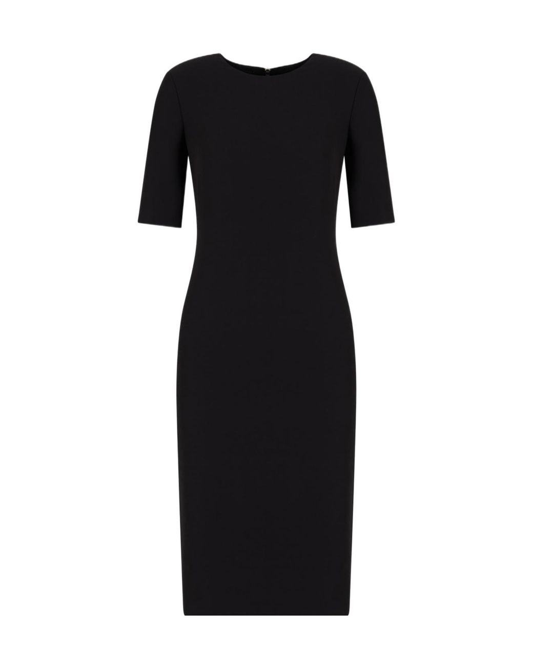 Giorgio Armani Black Short Sleeve Pencil Dress