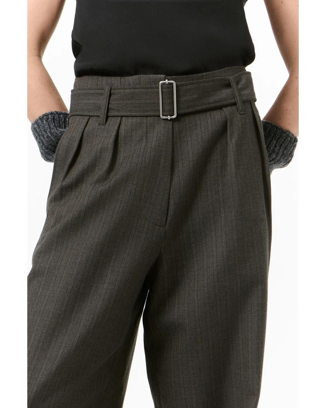 Our Legacy Gray Soar Pinstriped-Wool Trousers