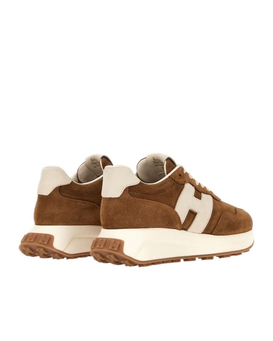 Hogan Brown H641 Lace-Up Sneakers