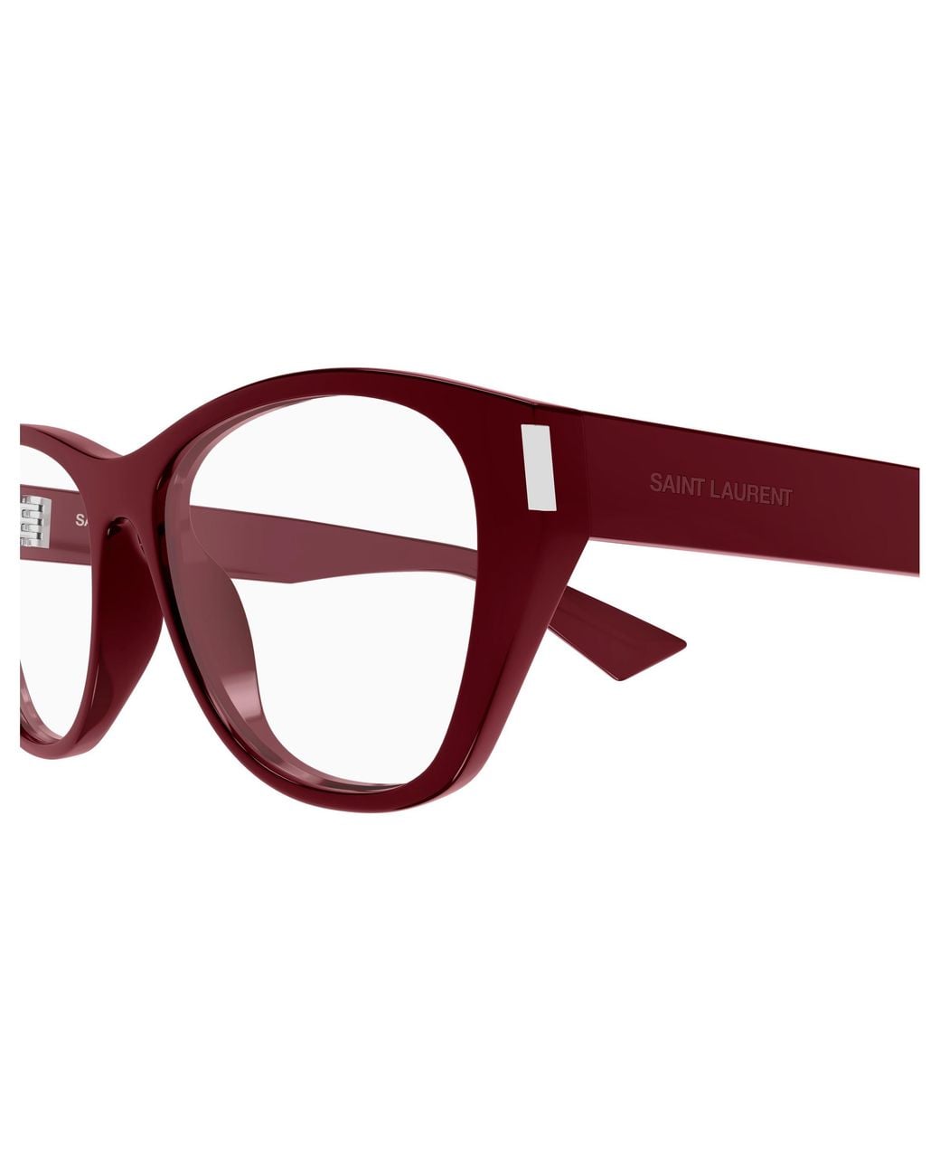Saint Laurent White Cat-Eye Glasses