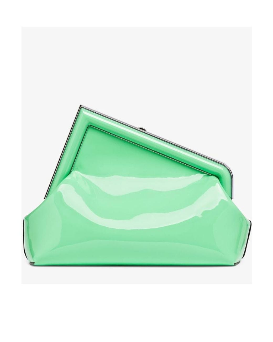 Fendi Green First Midi Clutch Bag