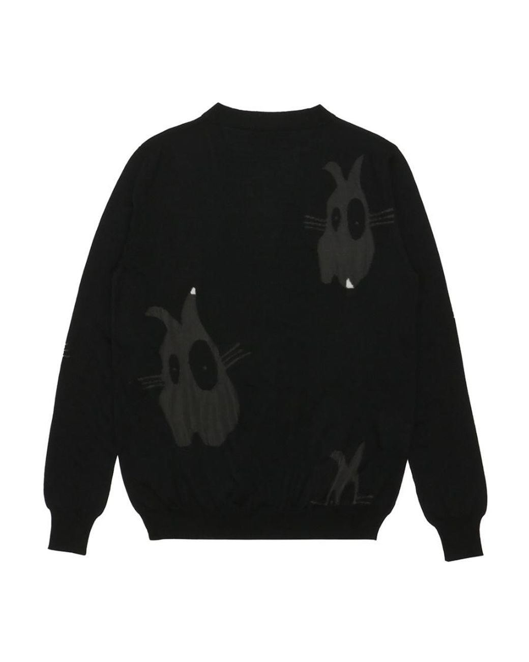 McQ Alexander McQueen Black Jacquard V-Neck Sweater for men