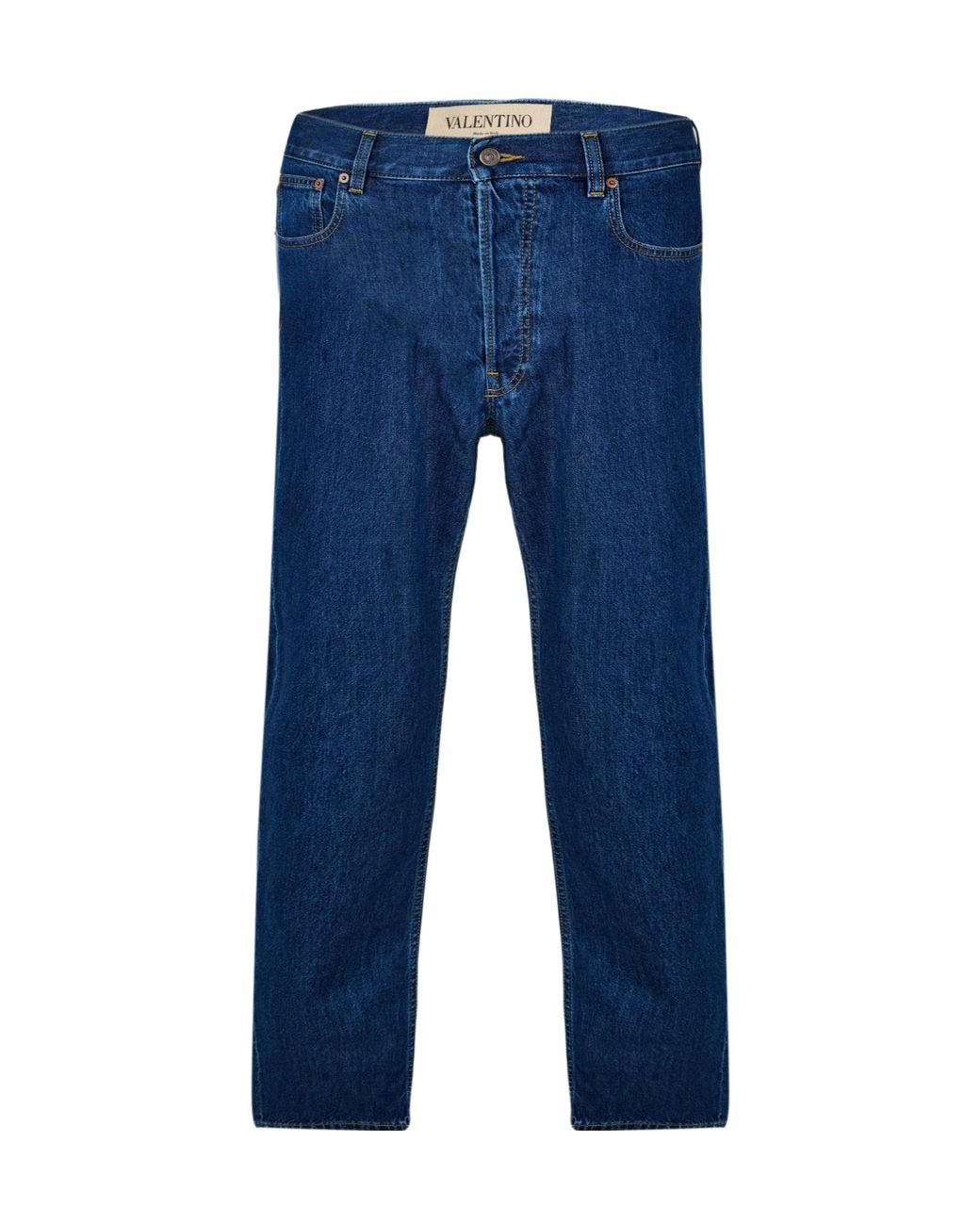 Valentino Blue Dark Straight-Leg Jeans for men