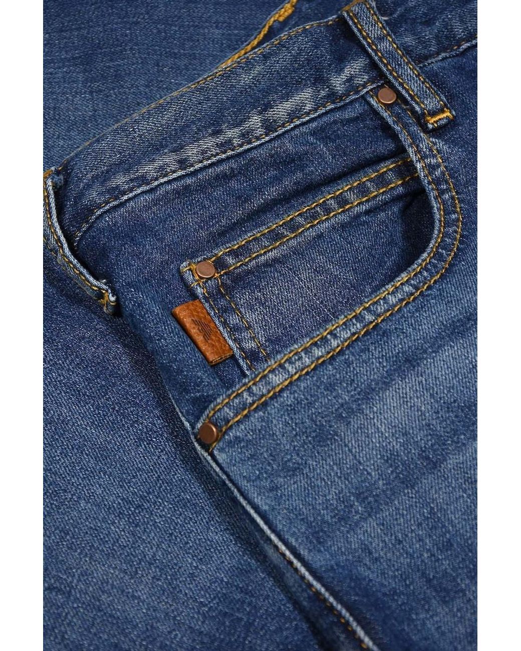 Emporio Armani Blue Straight Jeans for men