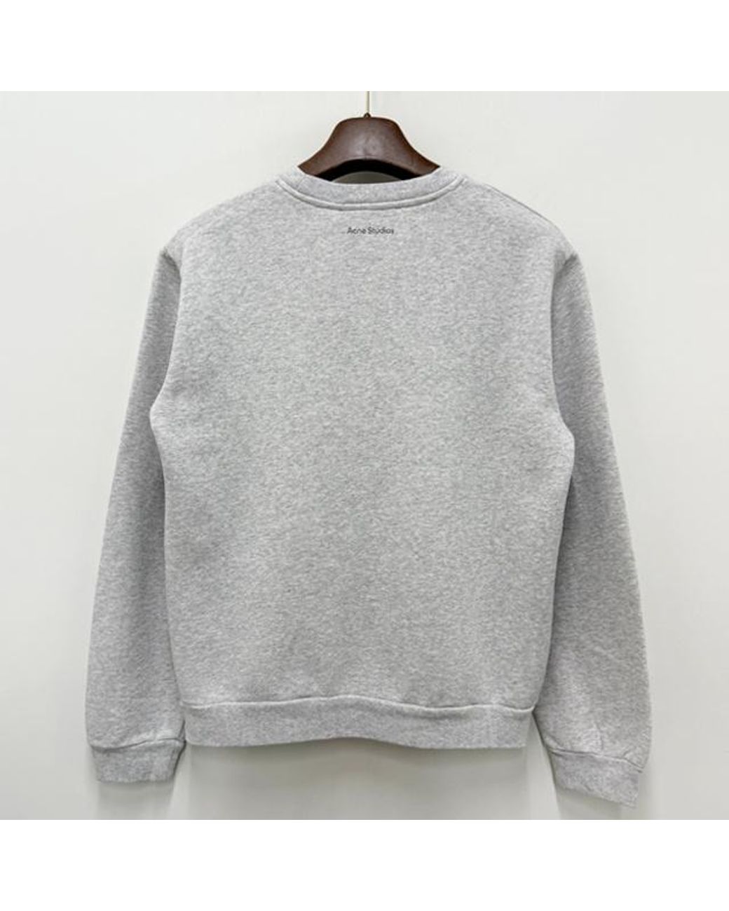 Acne White Fleece Crew-Neck Sweatshirt for men