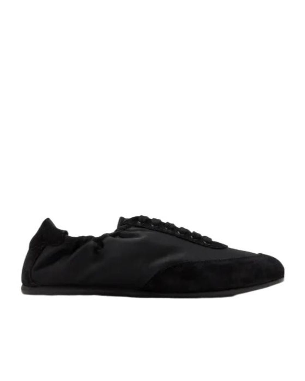 Staud Black Joey Suede-Panelled Sneakers