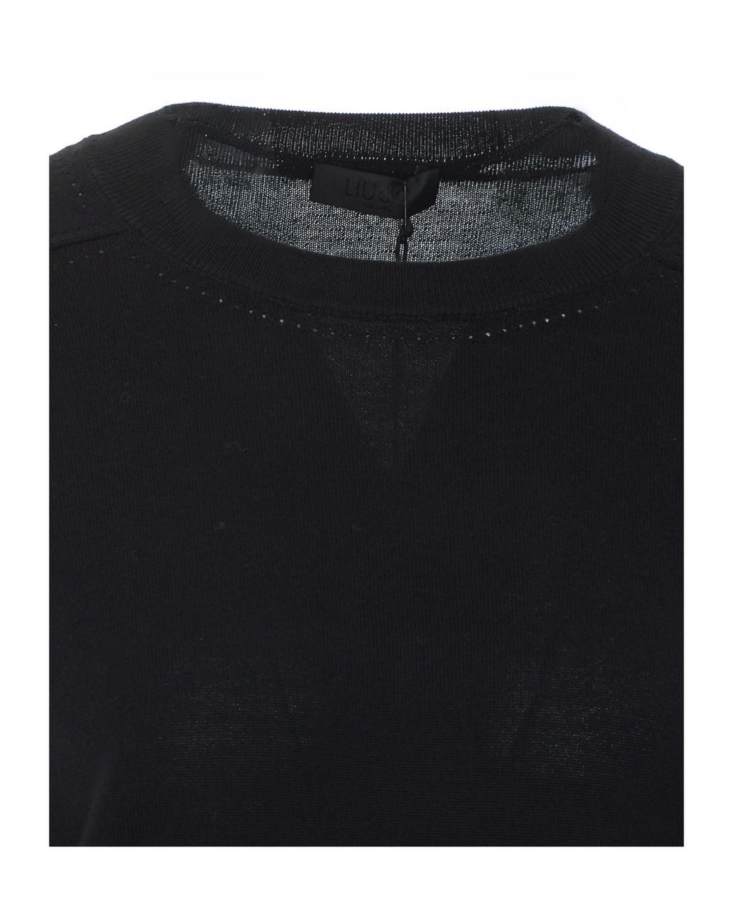 Liu Jo Blue Studded Cuff Knitted Sweater