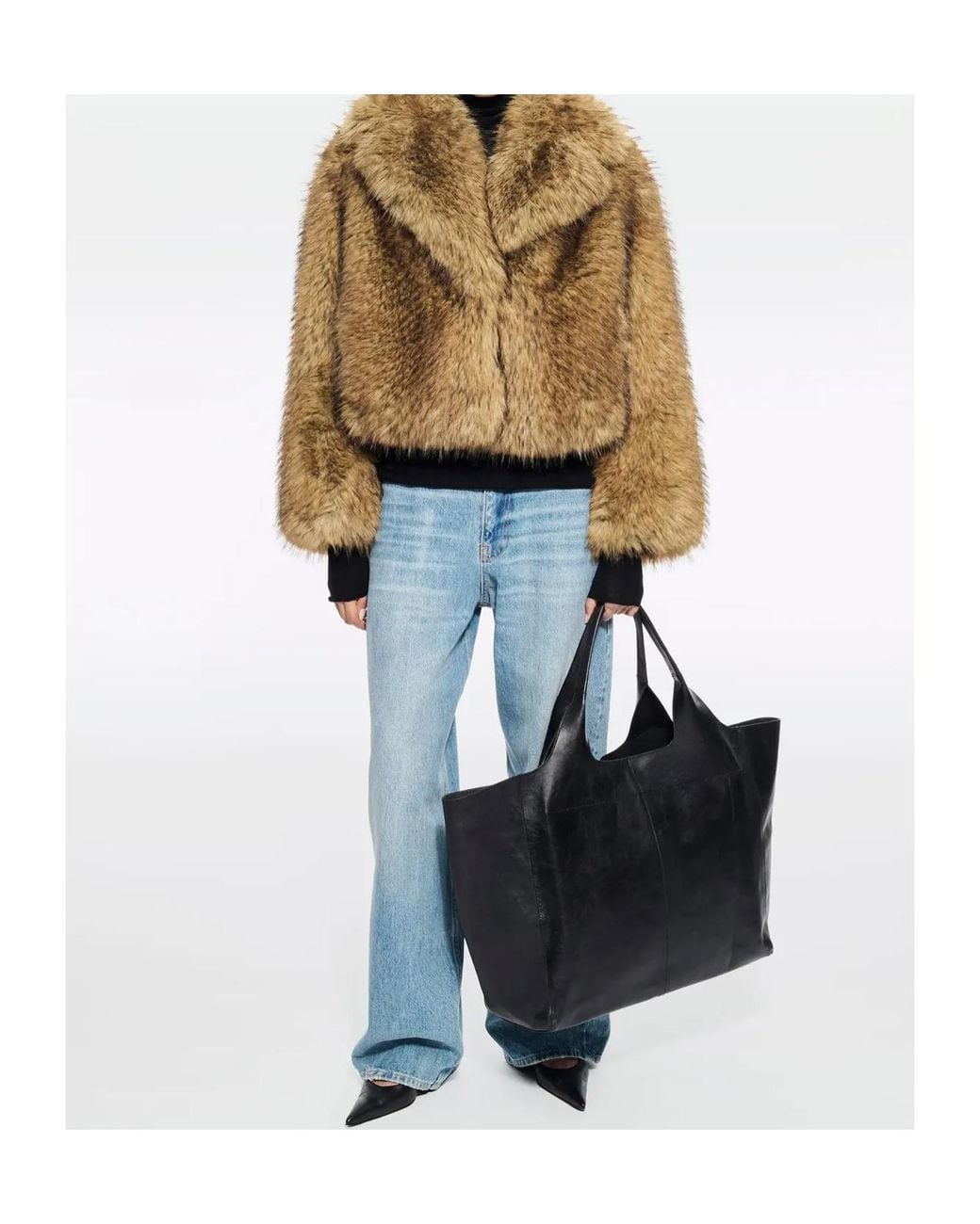 Stand Studio Natural Samara Faux-Fur Jacket