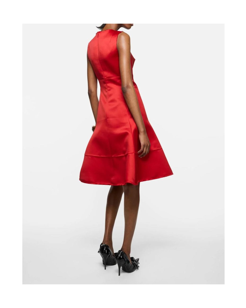 Acne Red Satin Dress