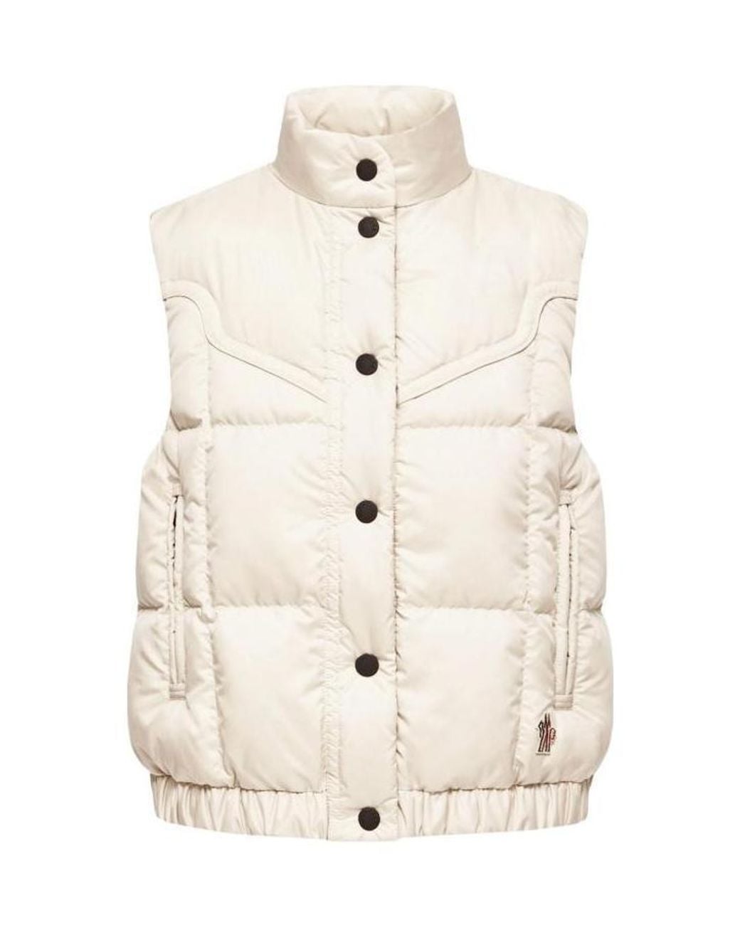 Moncler White Doucy Quilted Down Vest