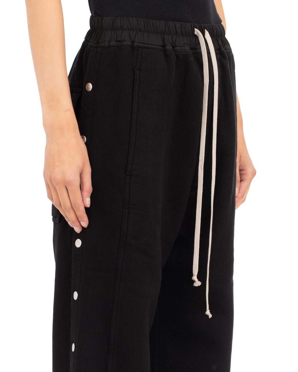 Rick Owens Black Pusher Wide-Leg Trousers