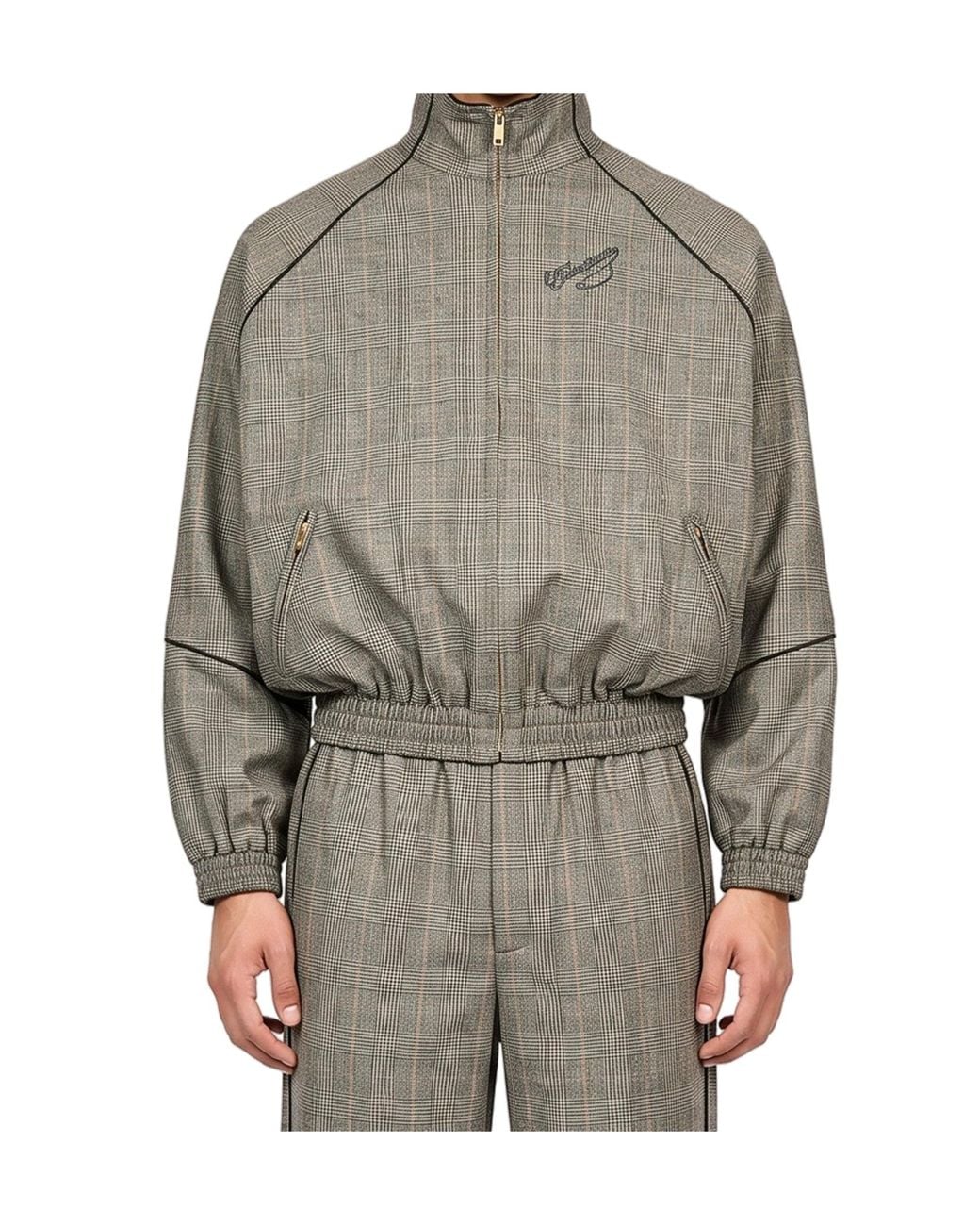 Willy Chavarria Gray Ruff Rider Track Jacket for men