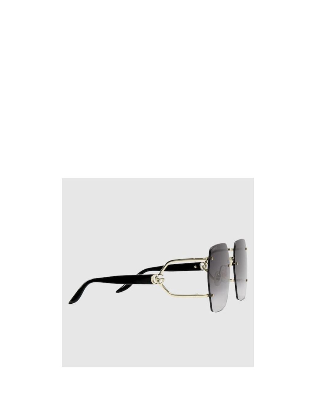 Gucci Metallic Eyewear Geometric Frame Sunglasses