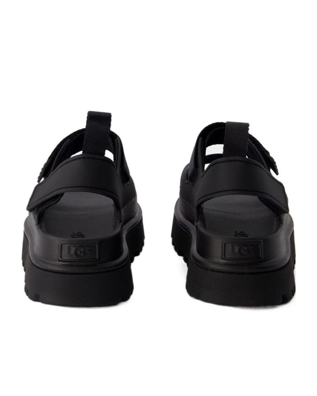 Ugg Black Golden Glow Touch Strap Sandals