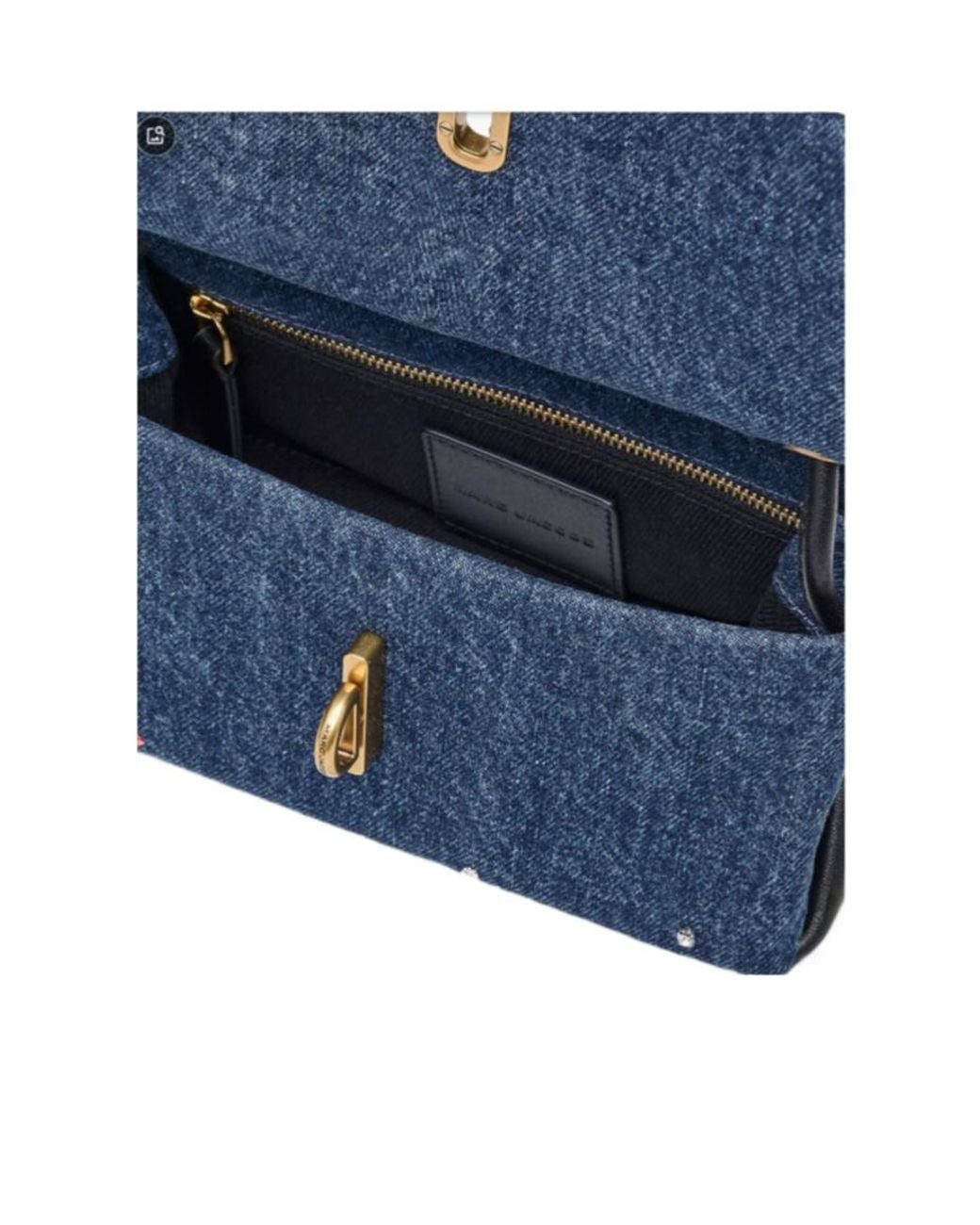 Marc Jacobs Blue The Trinket Charm Denim Large Dual Bag