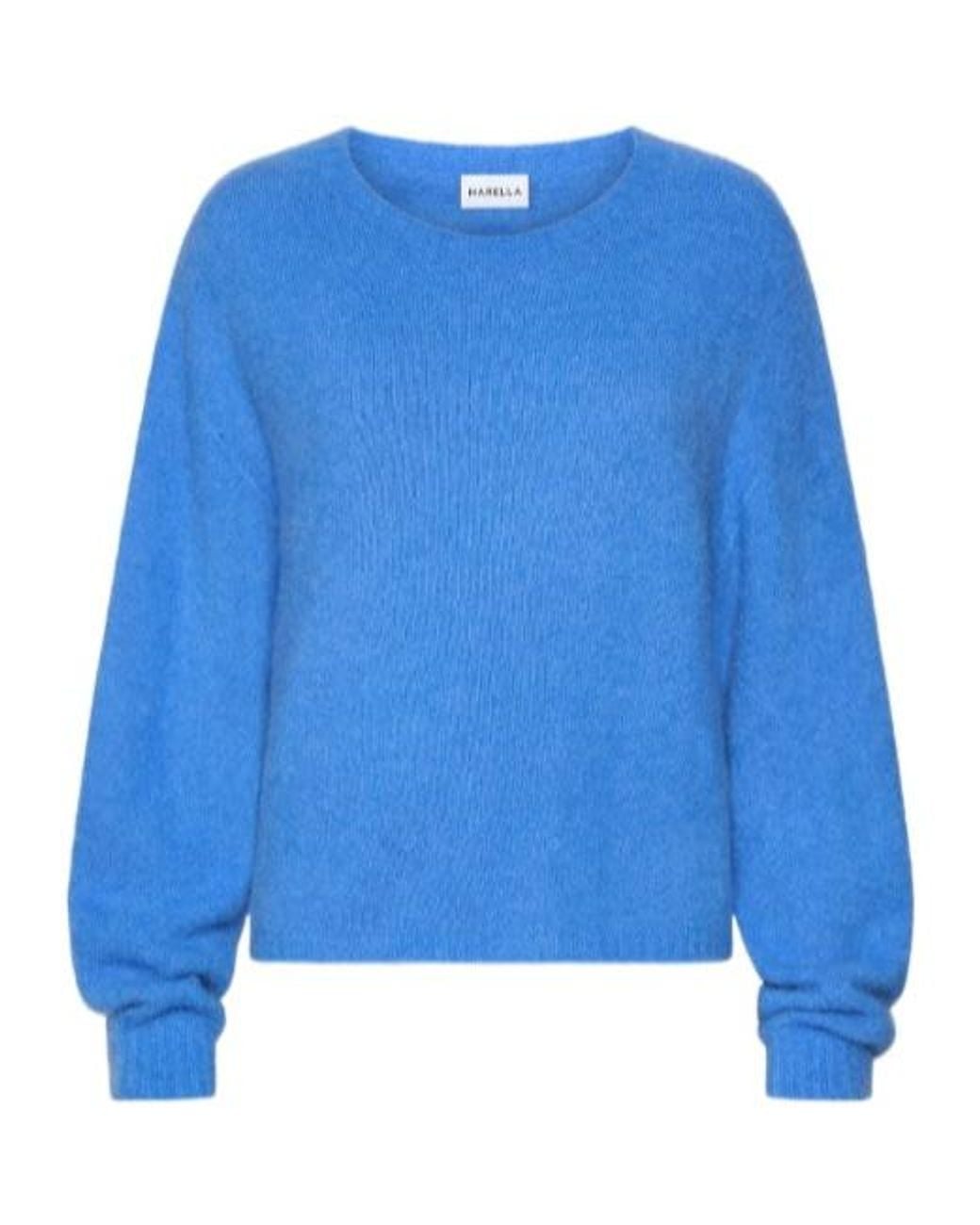 Marella Blue Suri Alpaca Crew-Neck Jumper