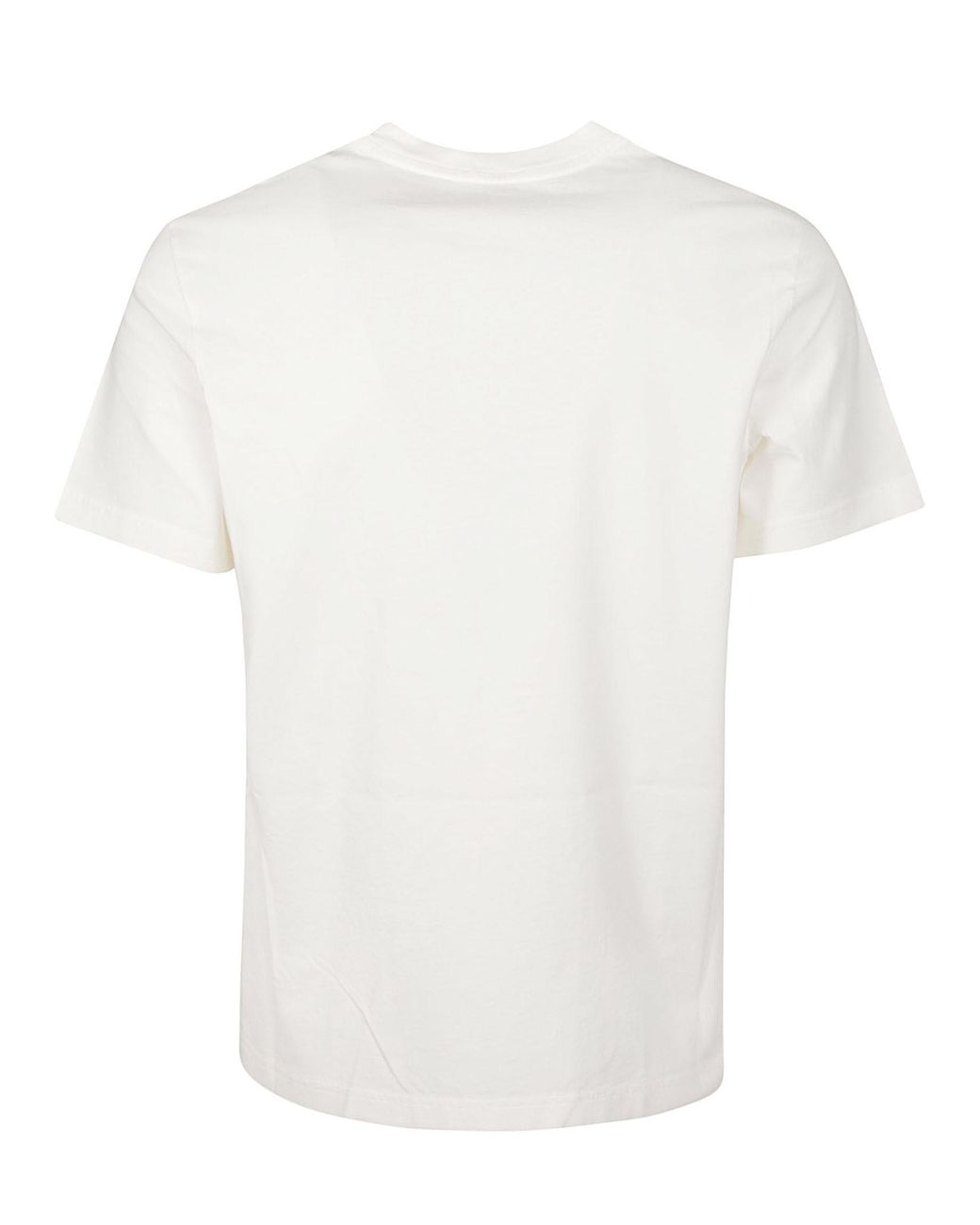 Moncler White Logo Patch Crewneck T-Shirt for men