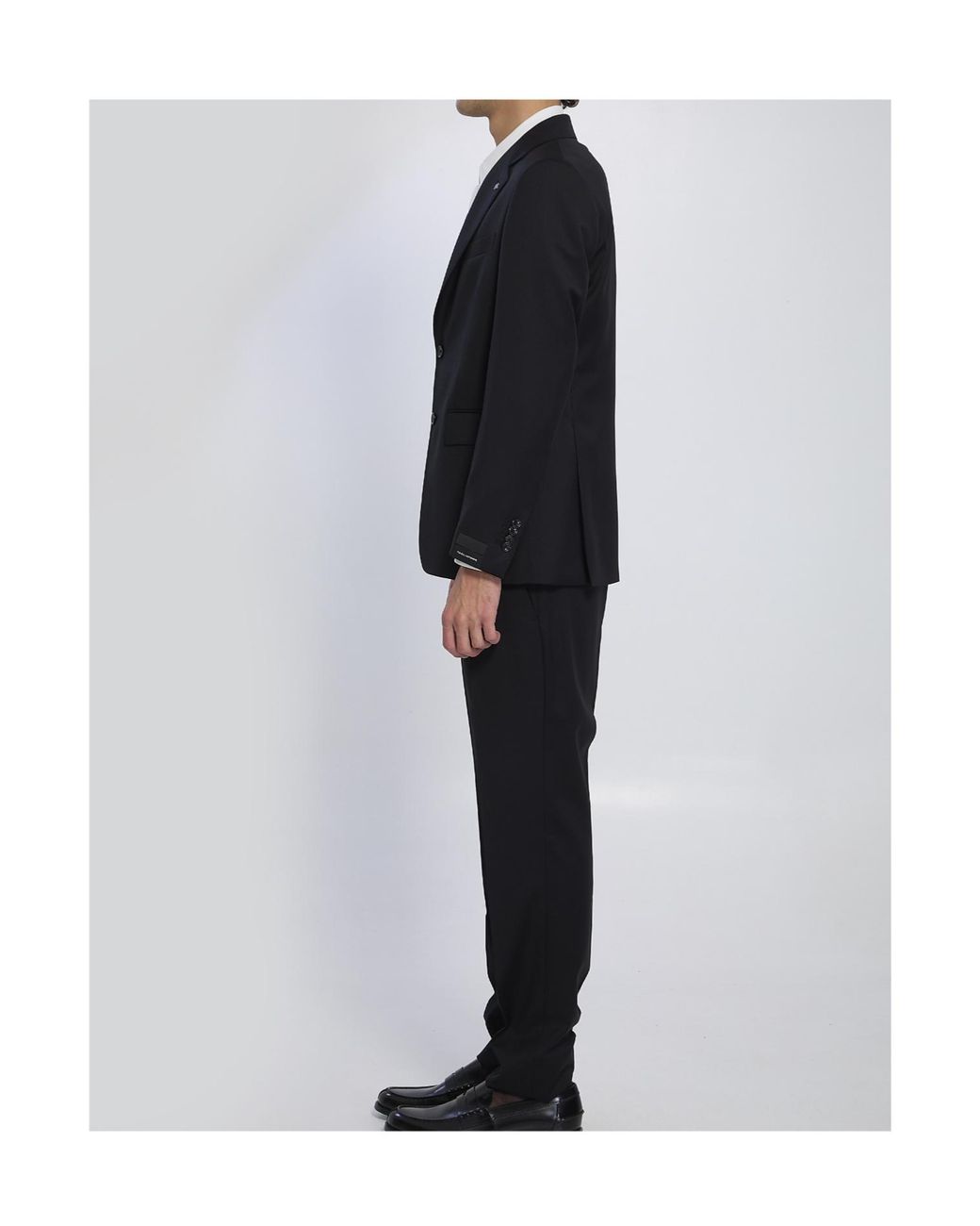Tagliatore Black Napoli Single-Breasted Two-Piece Suit for men