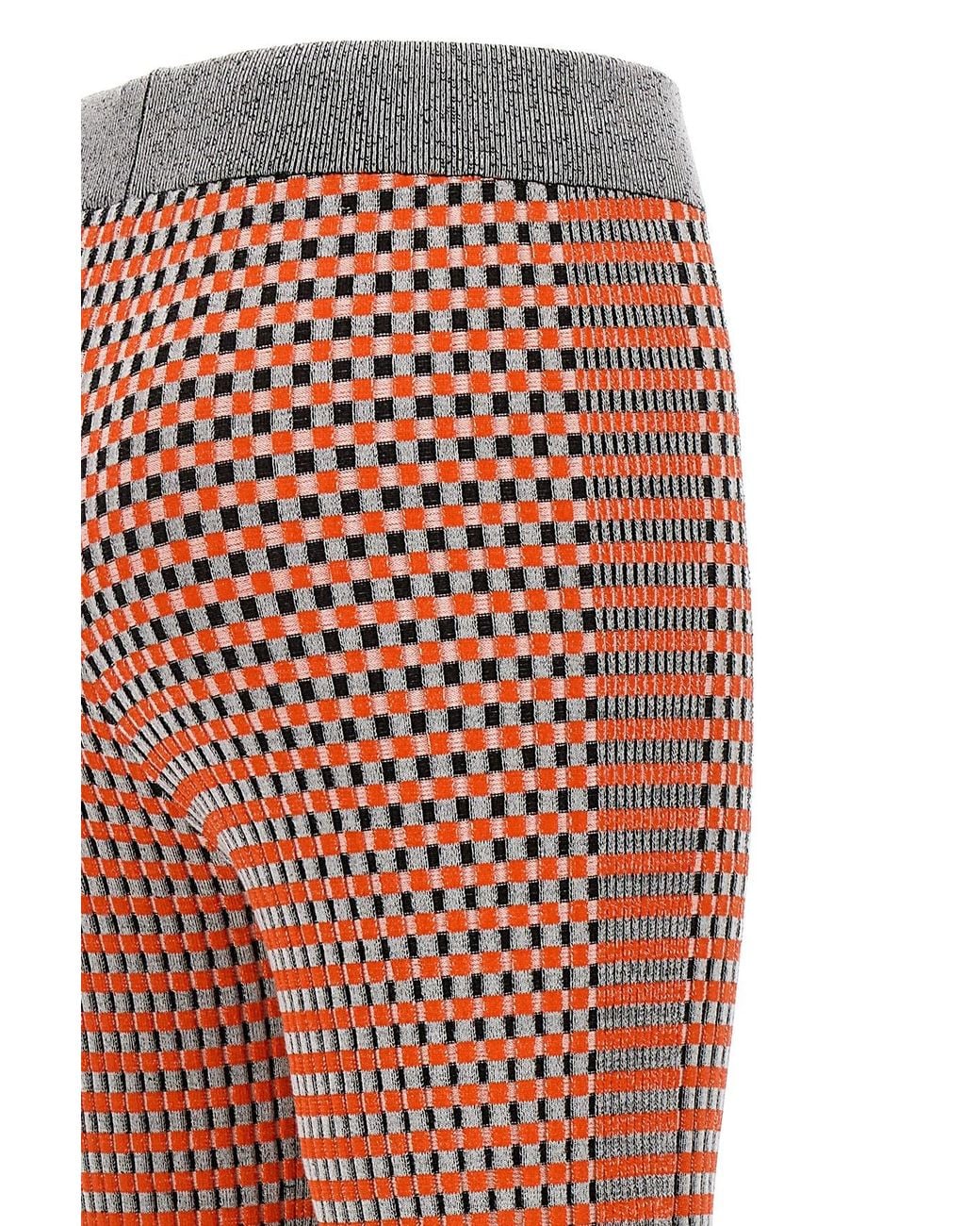 Rabanne Multicolor Check Patterned Slim Fit Trousers