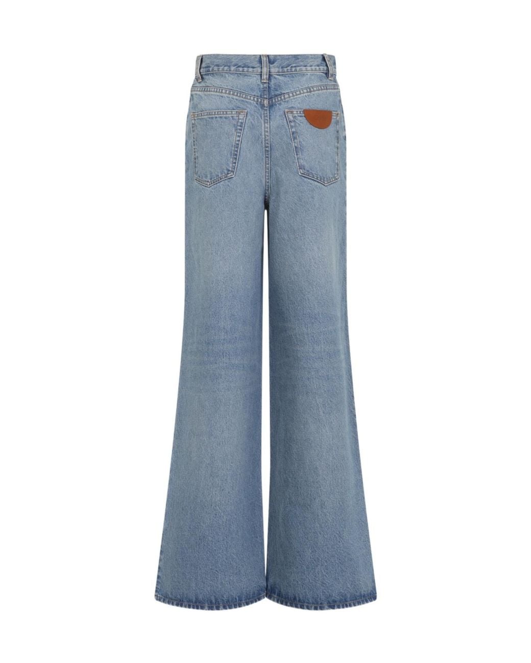 Chloé Blue Chloé High Waisted Wide-Leg Jeans