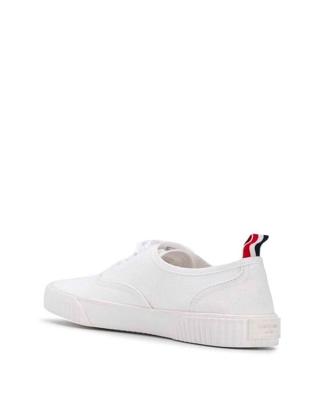 Thom Browne White Heritage Panelled Sneakers