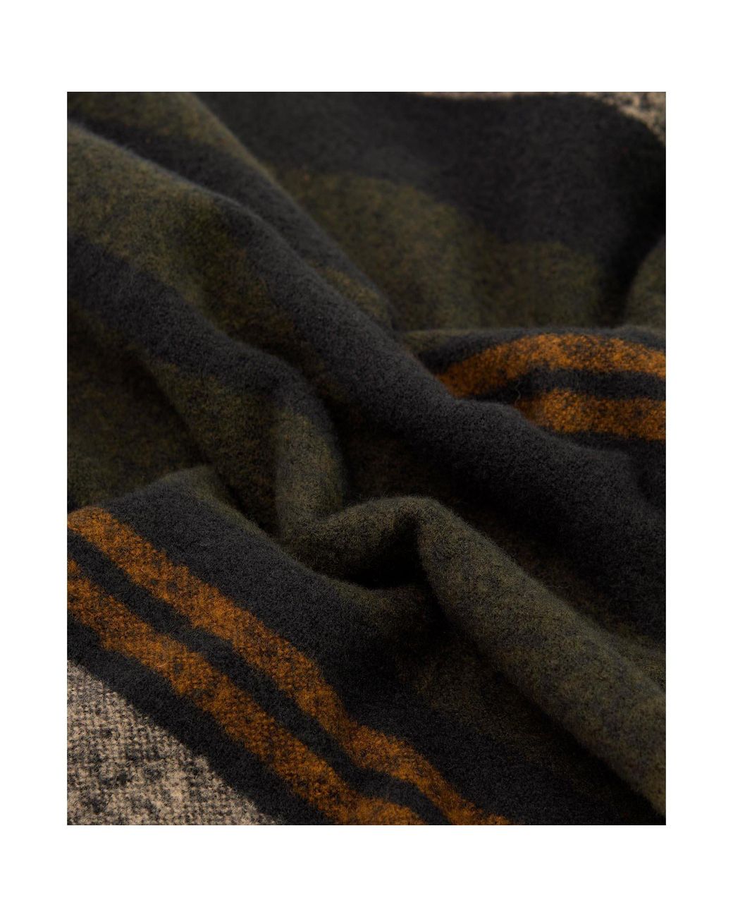 Barbour Black Striped Scarf for men