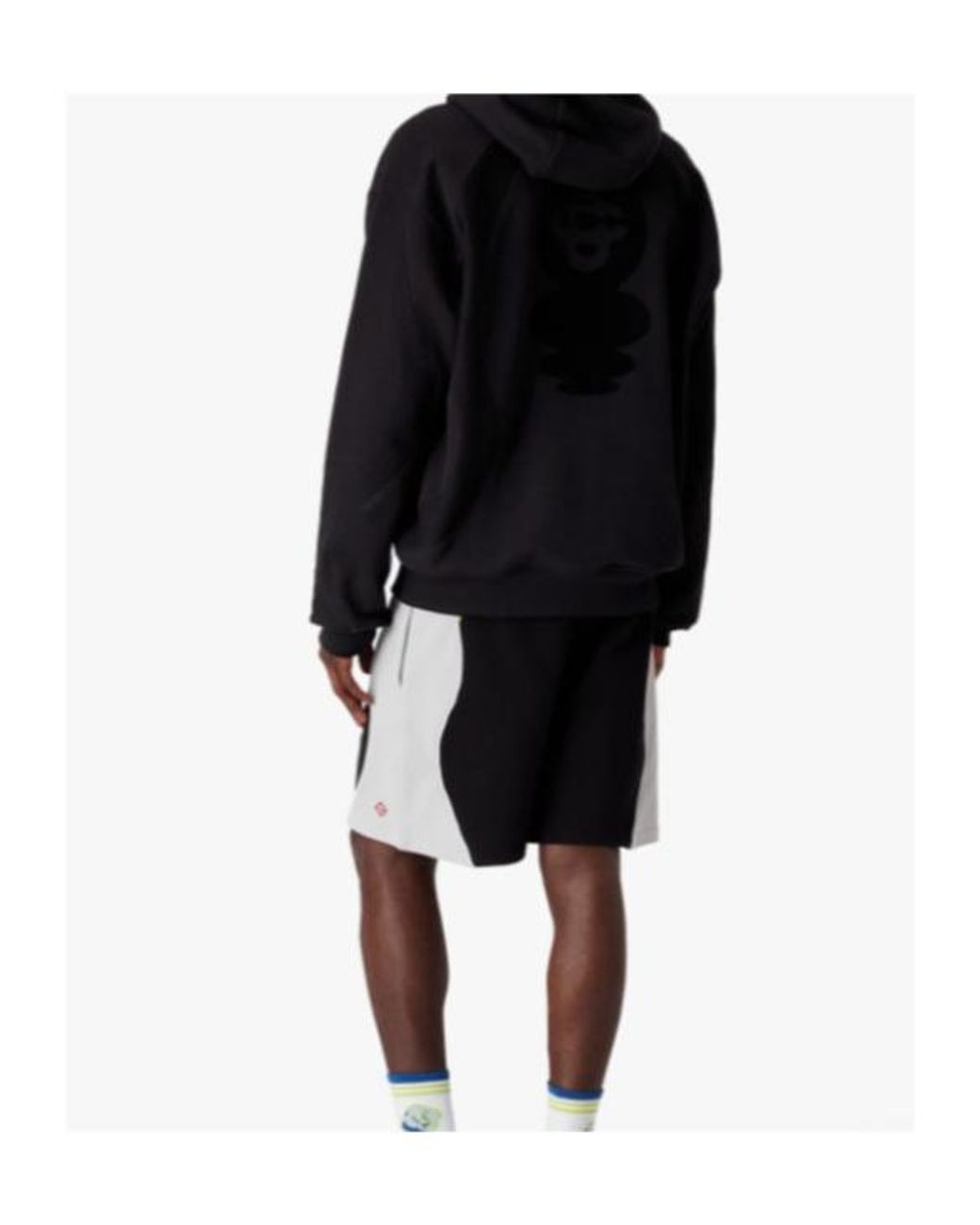 Casablanca Blue Logo-Embroidered Hoodie for men