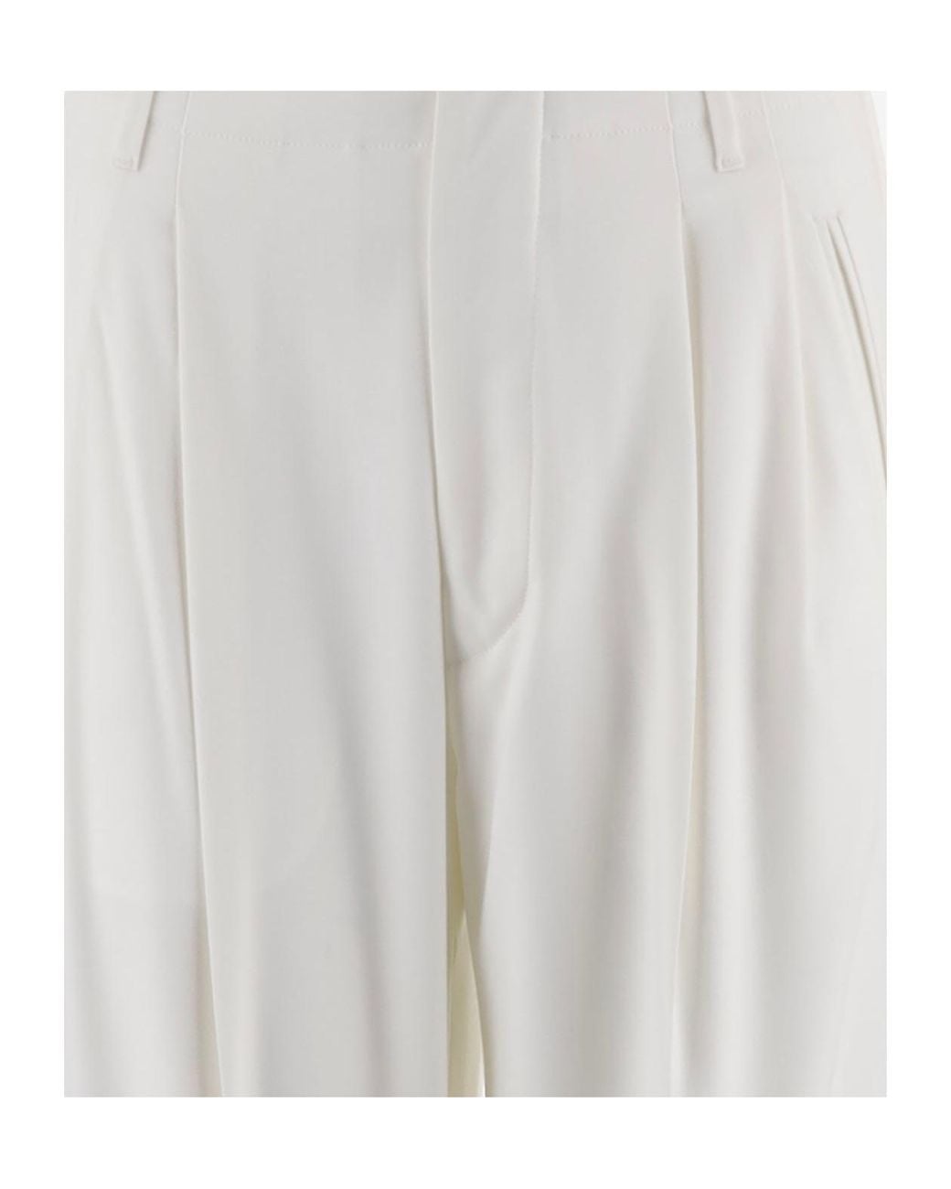 DARKPARK White Pleated Stirrup Pants