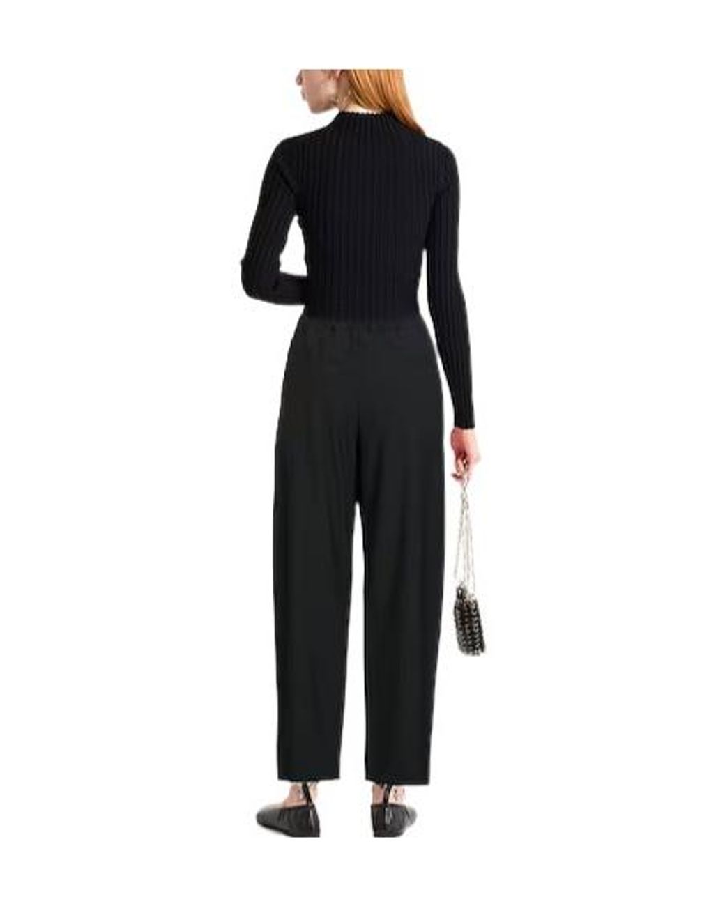 Marni Black High Waist Stretch Tapered Pants