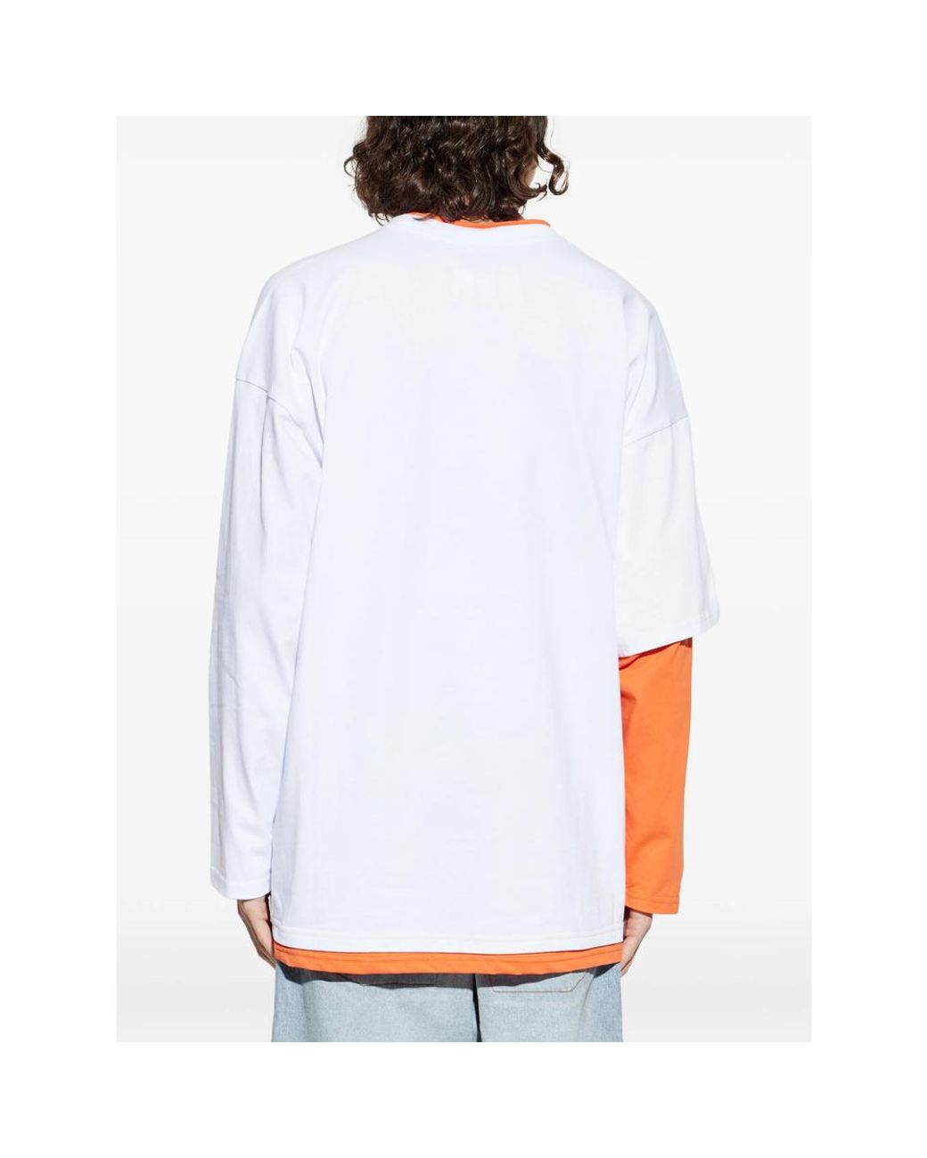 PDF CHANNEL Blue Pdf Mask Print Layered Long-Sleeve T-Shirt for men